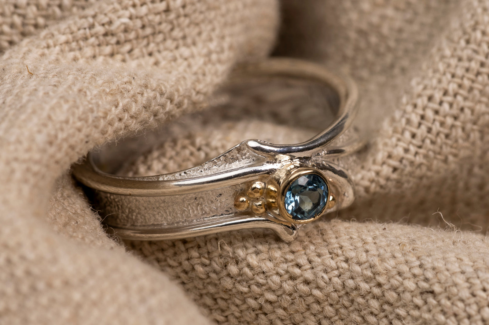 LG 133 Topaz Ring Size Q by Les Grimshaw available at Padstow Gallery Cornwall