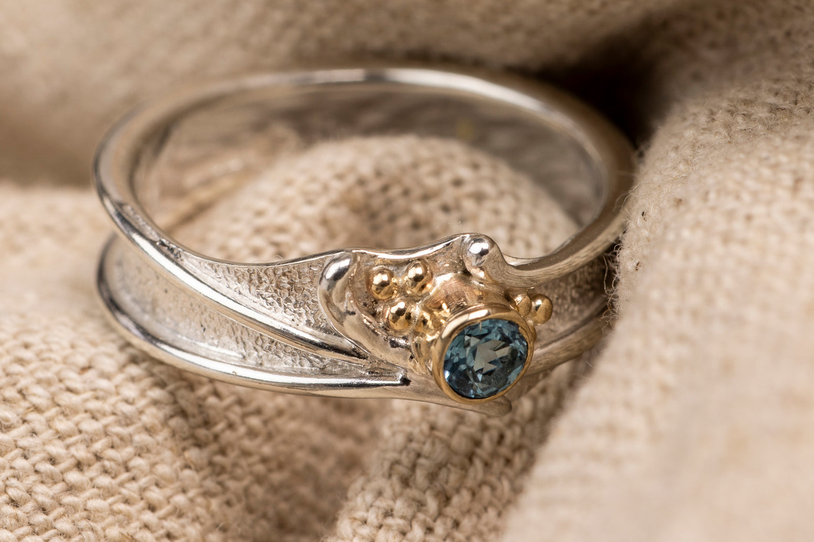 LG 133 Topaz Ring Size Q by Les Grimshaw available at Padstow Gallery Cornwall