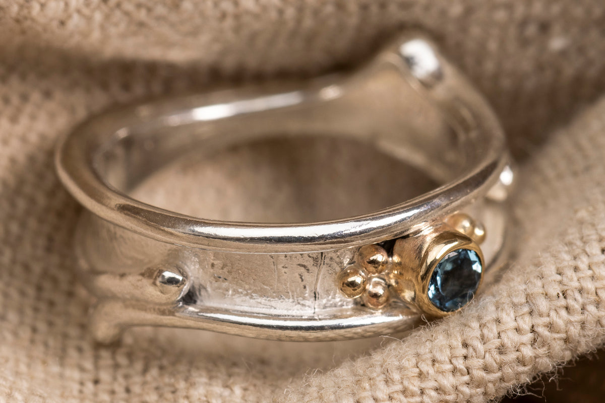 LG 136 Topaz Ring Size N by Les Grimshaw available at Padstow Gallery Cornwall