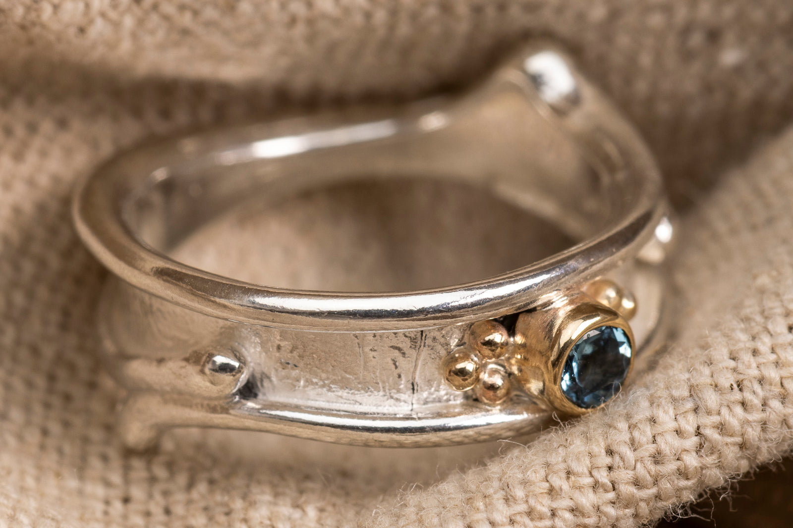 LG 136 Topaz Ring Size N by Les Grimshaw available at Padstow Gallery Cornwall