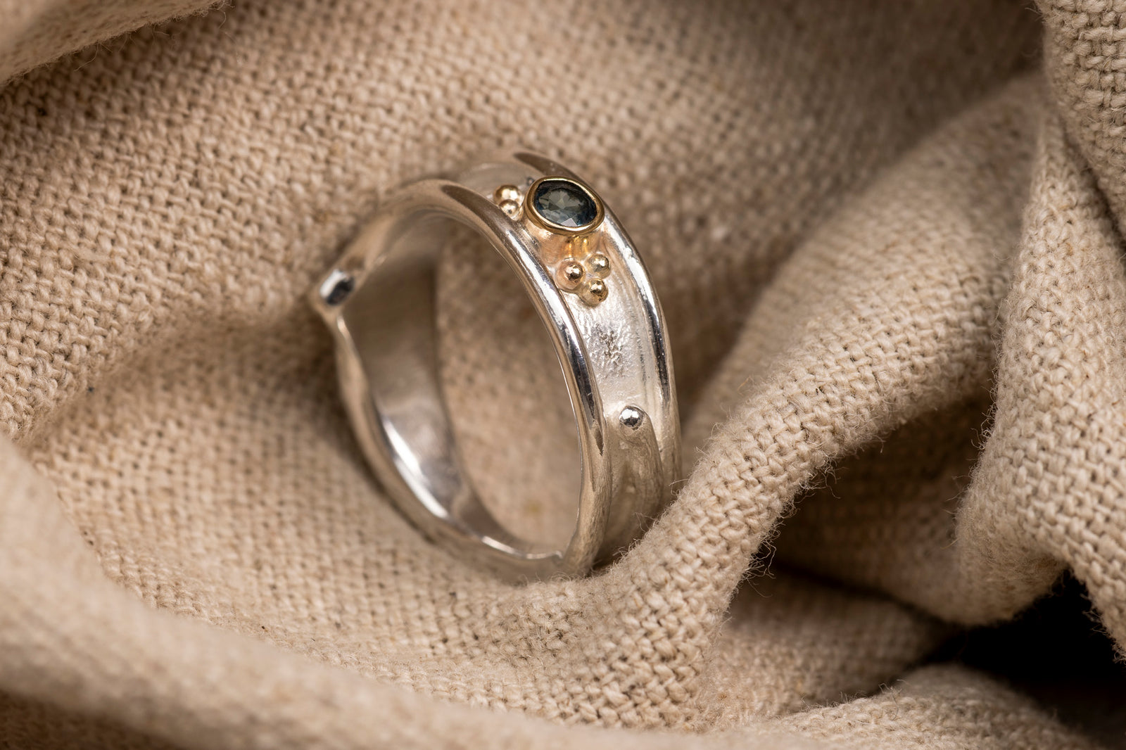 LG 136 Topaz Ring Size N by Les Grimshaw available at Padstow Gallery Cornwall