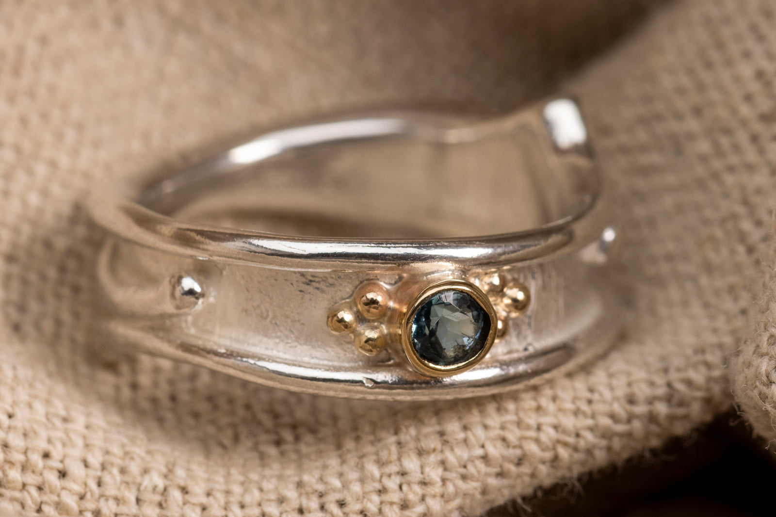 LG 136 Topaz Ring Size N by Les Grimshaw available at Padstow Gallery Cornwall