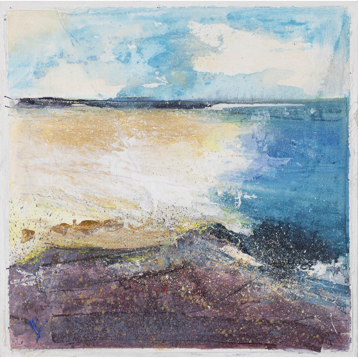 Summerleaze Beach by Ian Rawnsley available at Padstow Gallery, Cornwall