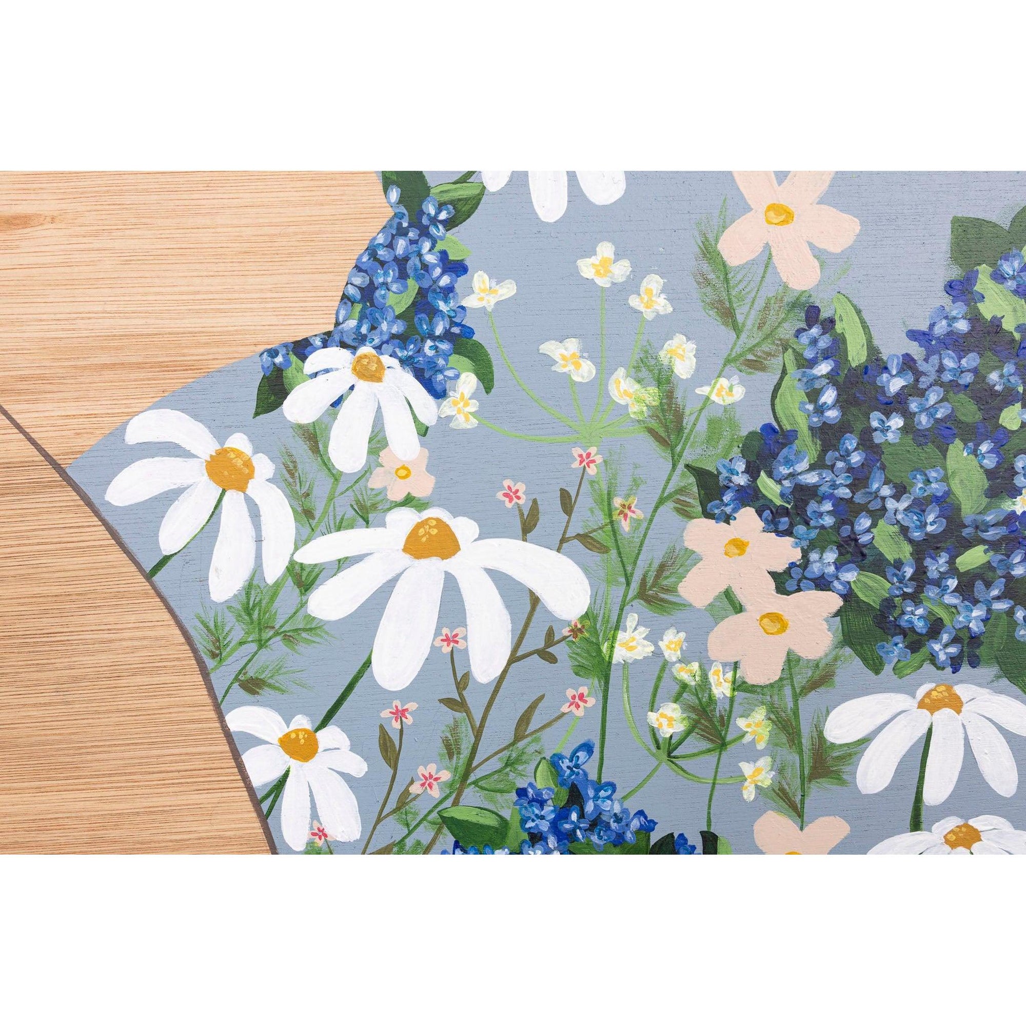 Bather in Flowers, gouache on board by Sophie Moore, available at Padstow Gallery, Cornwall
