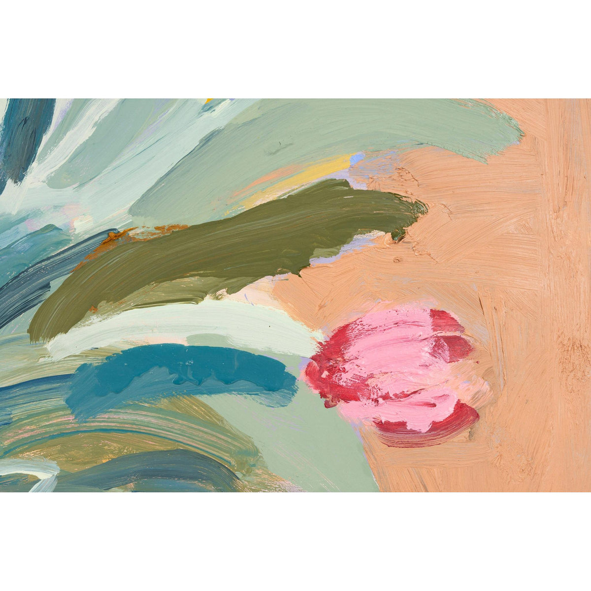 Close up of Arise 100x100cm, mixed media original painting by Alex Yarlett, available at Padstow Gallery, Cornwall