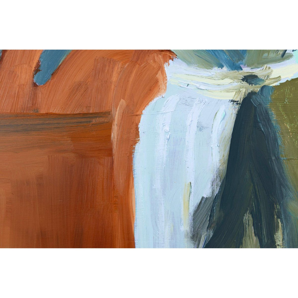 Close up of Arise 100x100cm, mixed media original painting by Alex Yarlett, available at Padstow Gallery, Cornwall