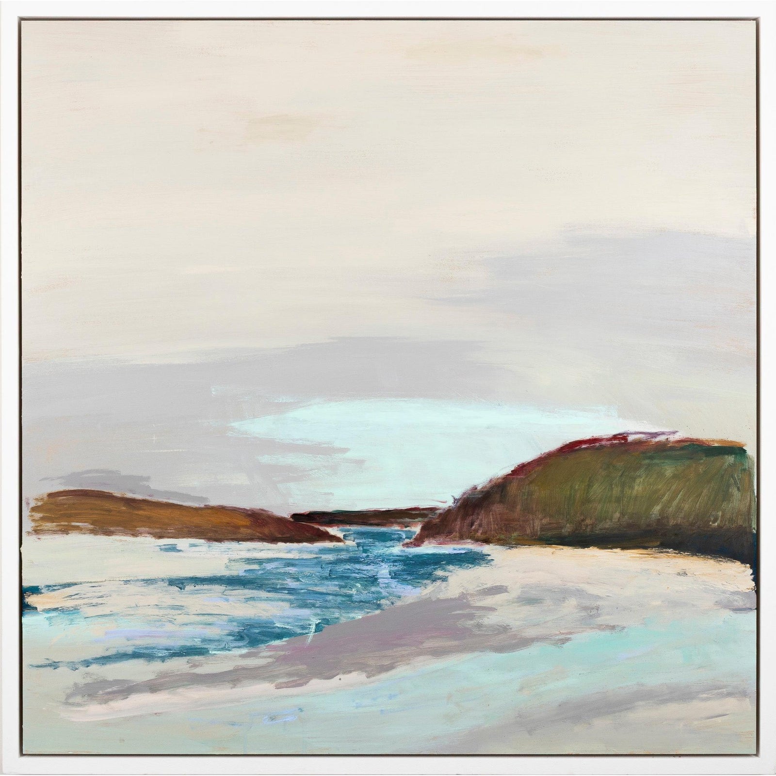 United 100x100cm, mixed media original painting by Alex Yarlett, available at Padstow Gallery, Cornwall