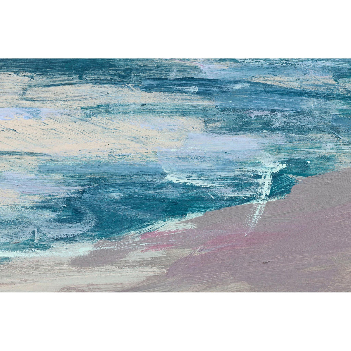 Close up of United 100x100cm, mixed media original painting by Alex Yarlett, available at Padstow Gallery, Cornwall