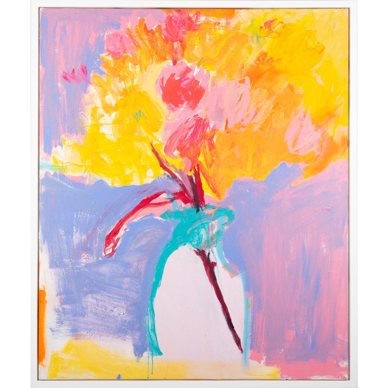 Fresh 100x120cm mixed media original painting by Alex Yarlett, available at Padstow Gallery, Cornwall