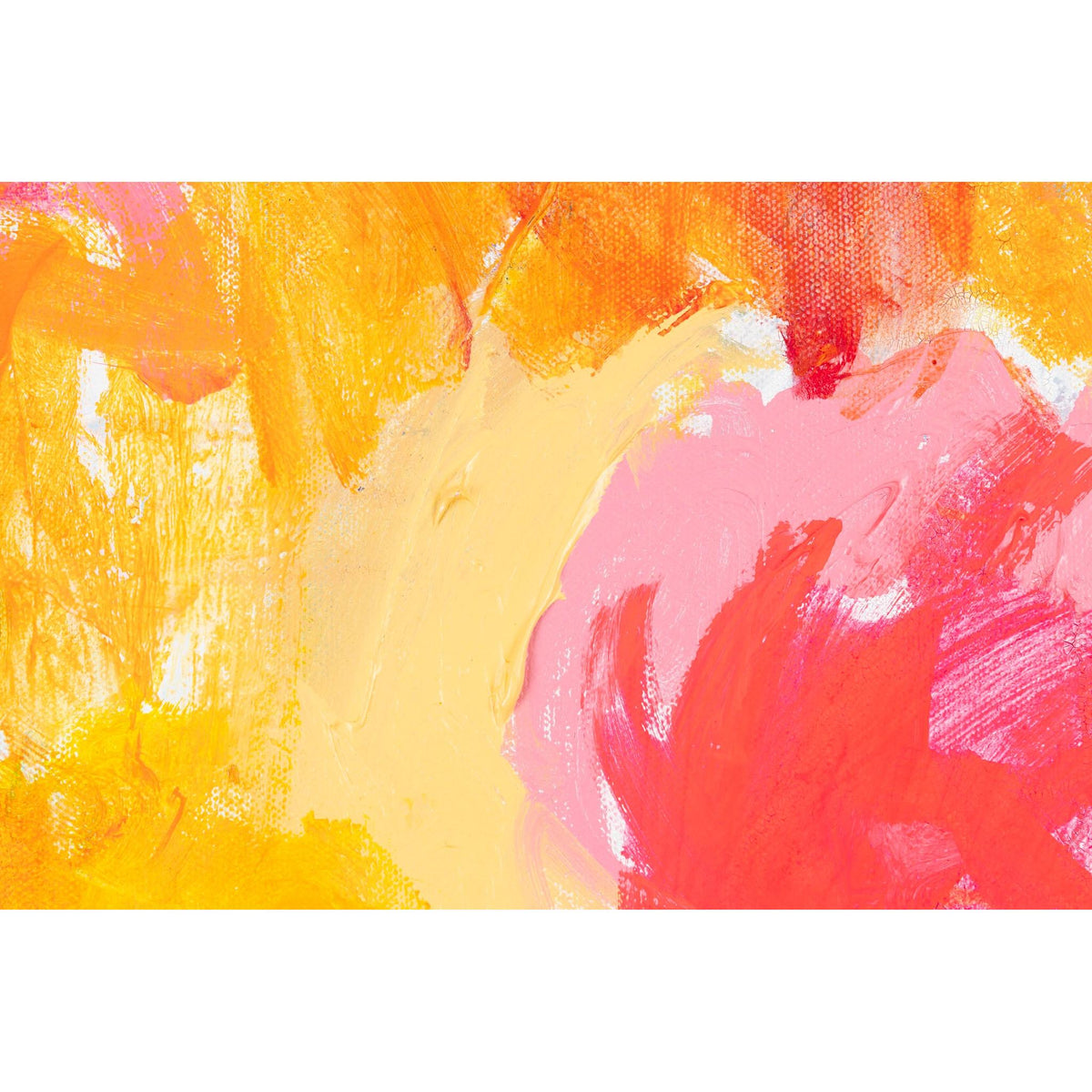 Close up of Fresh 100x120cm mixed media original painting by Alex Yarlett, available at Padstow Gallery, Cornwall