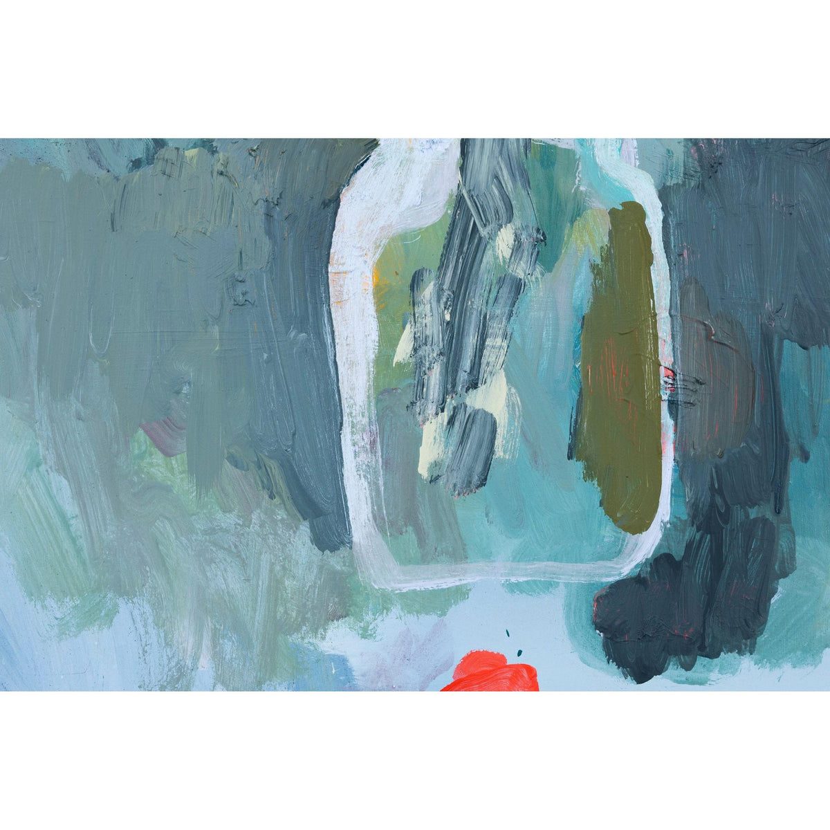 Close up of Embrace, mixed media original painting by Alex Yarlett, available at Padstow Gallery, Cornwall