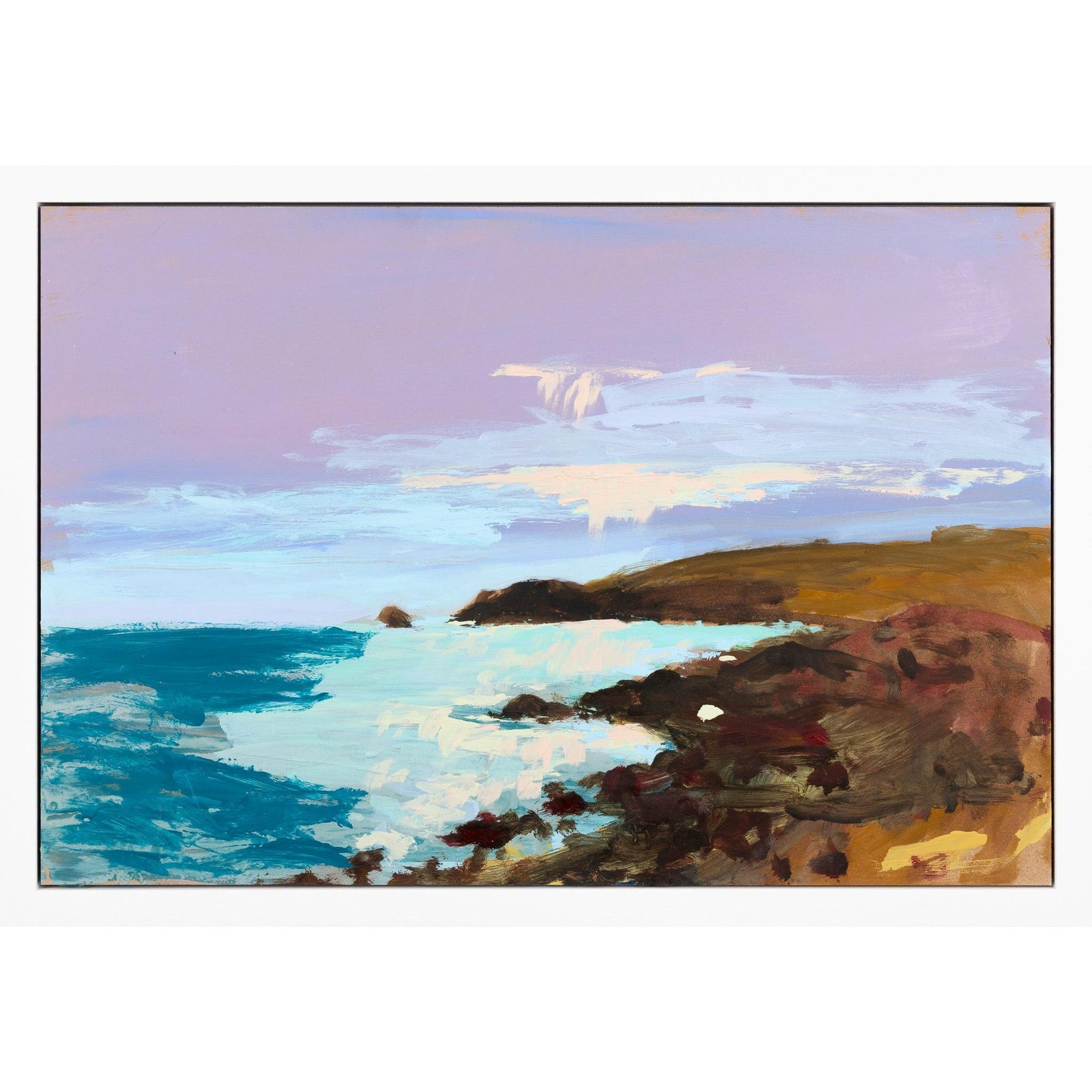 Bay View, mixed media original painting by Alex Yarlett, available at Padstow Gallery, Cornwall