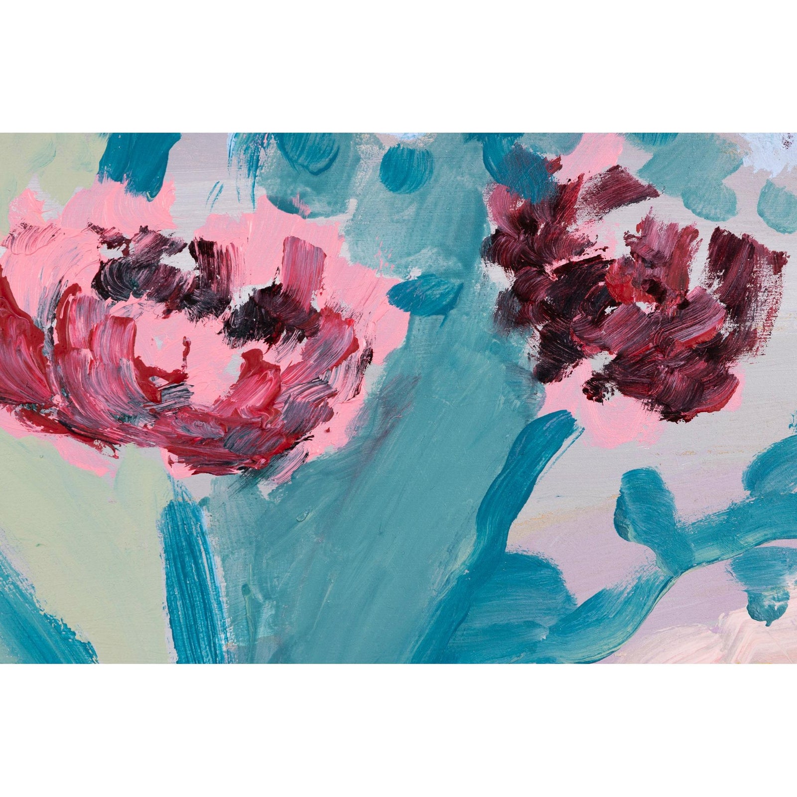 Close up of Pause 2, mixed media original painting by Alex Yarlett, available at Padstow Gallery, Cornwall