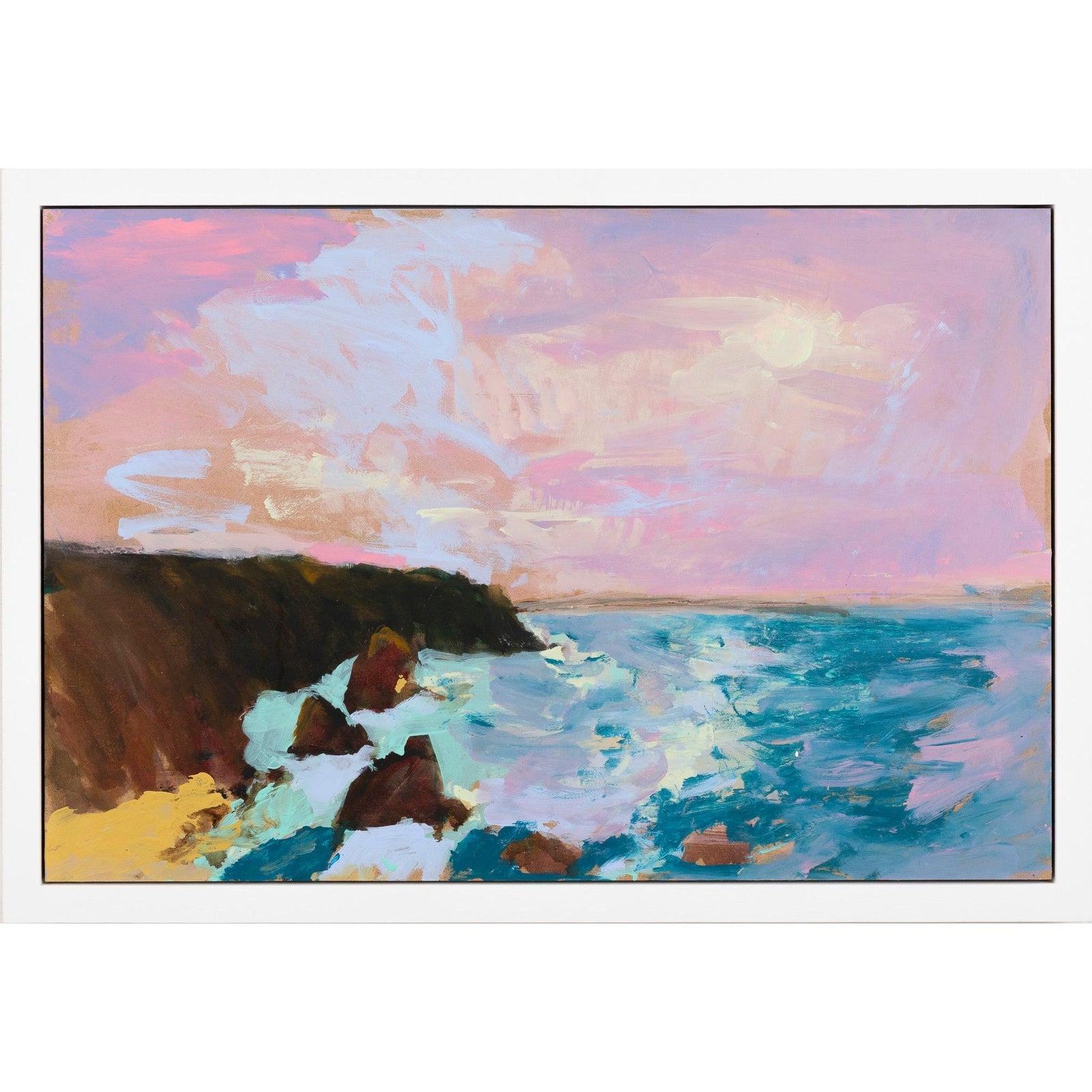 Awaken mixed media original painting by Alex Yarlett, available at Padstow Gallery, Cornwall