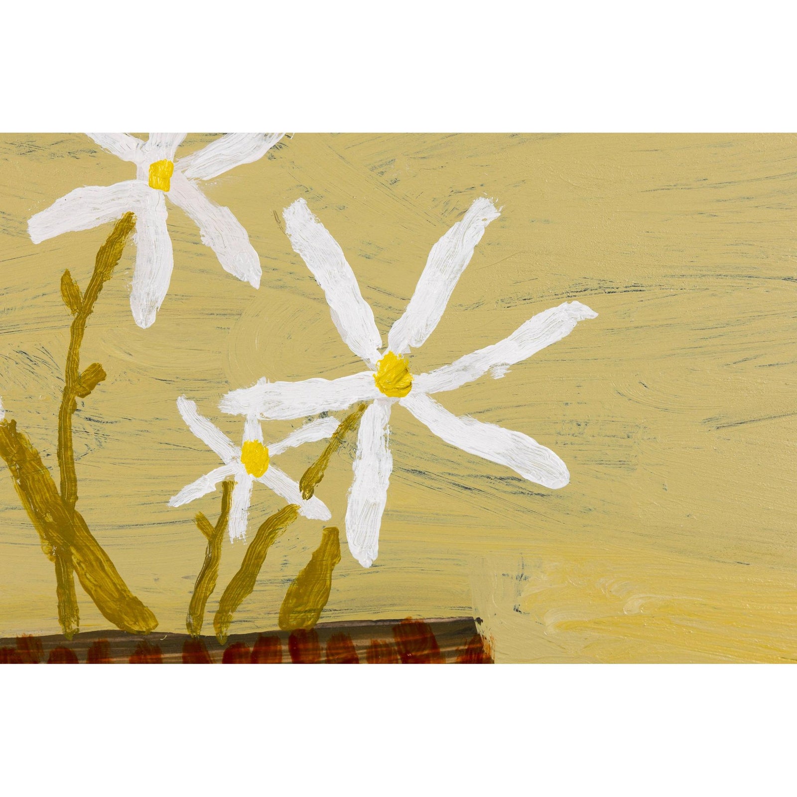 White Jasmin, mixed media original painting by David Pearce, available at Padstow Gallery, Cornwall
