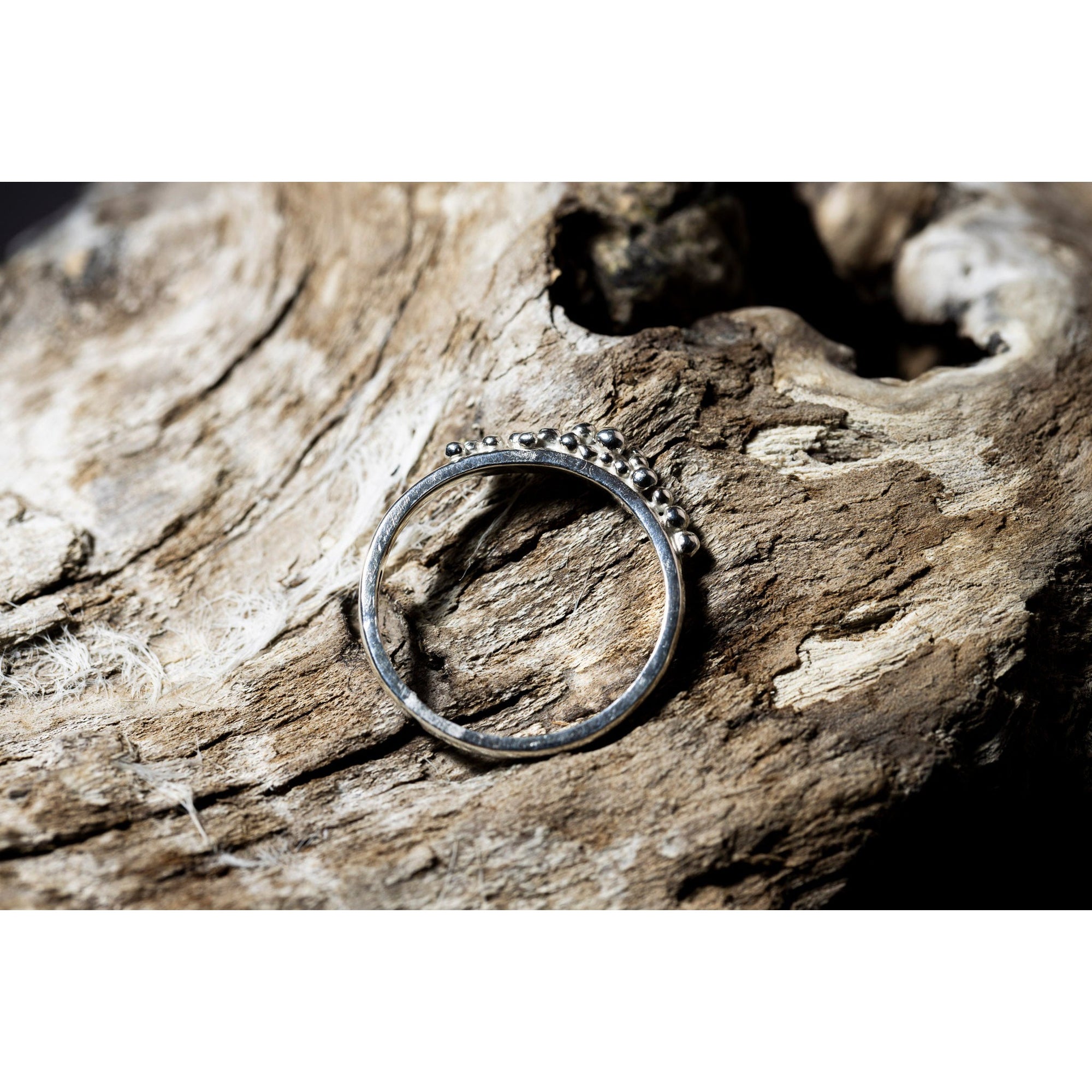 'SA R33 Cast silver ring' by Sandra Austin jewellery, available at Padstow Gallery, Cornwall