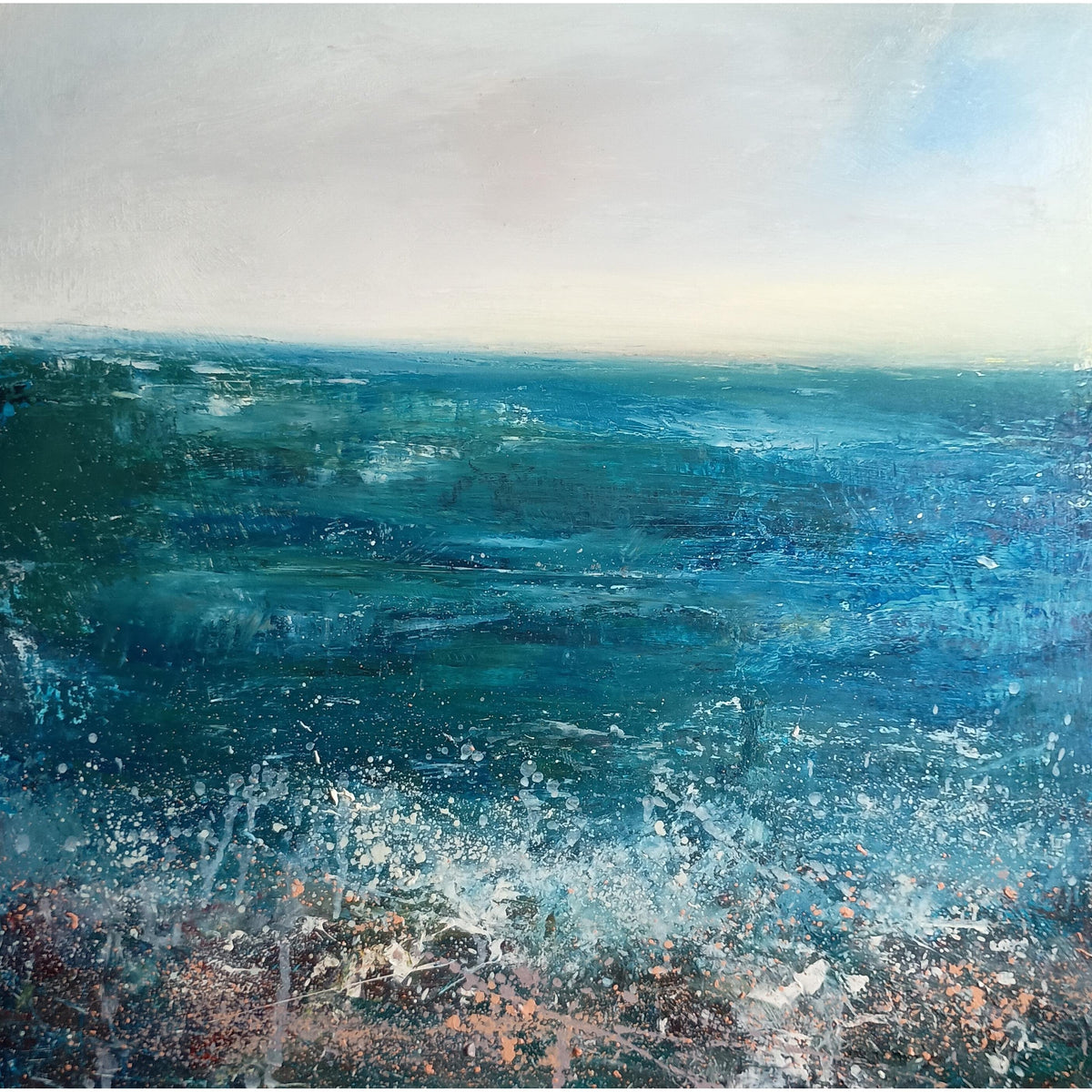 Deep Atlantic Blues by Ian Rawnsley available at Padstow Gallery, Cornwall