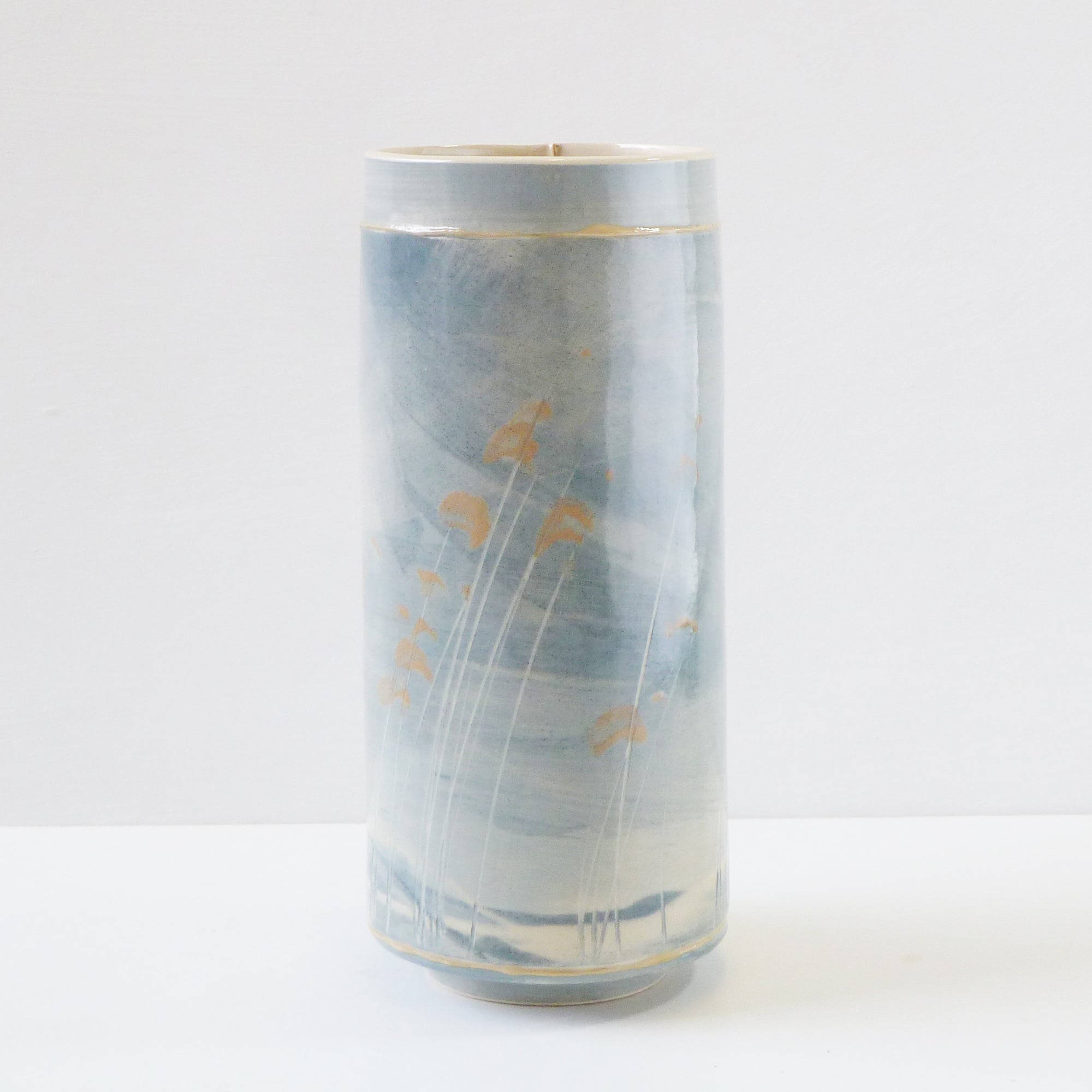 Slim Vase (MV145), handbuilt ceramic created by Emily-Kriste Wilcox, available from Padstow Gallery, Cornwall