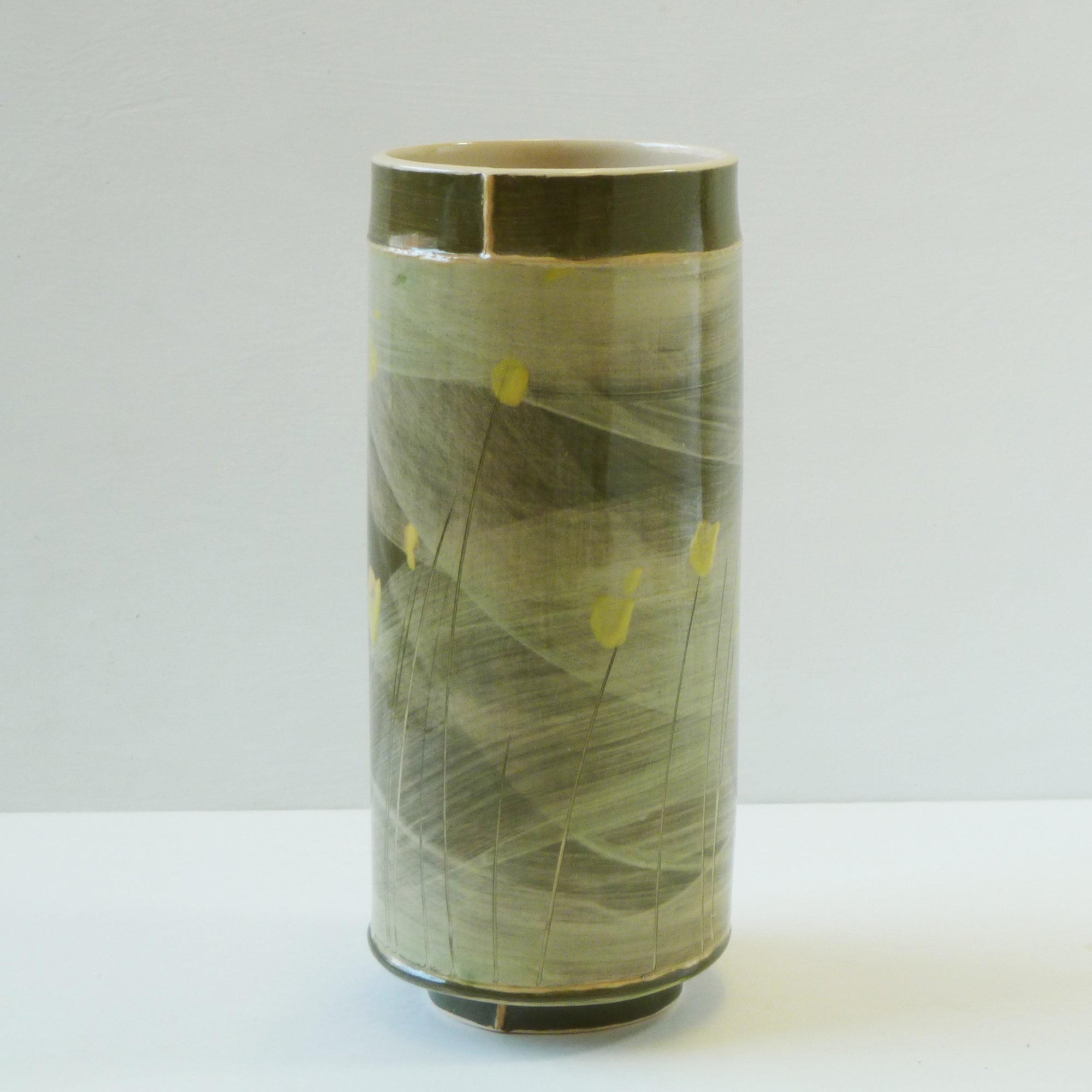 Slim Vase (MV139), handbuilt ceramic created by Emily-Kriste Wilcox, available from Padstow Gallery, Cornwall