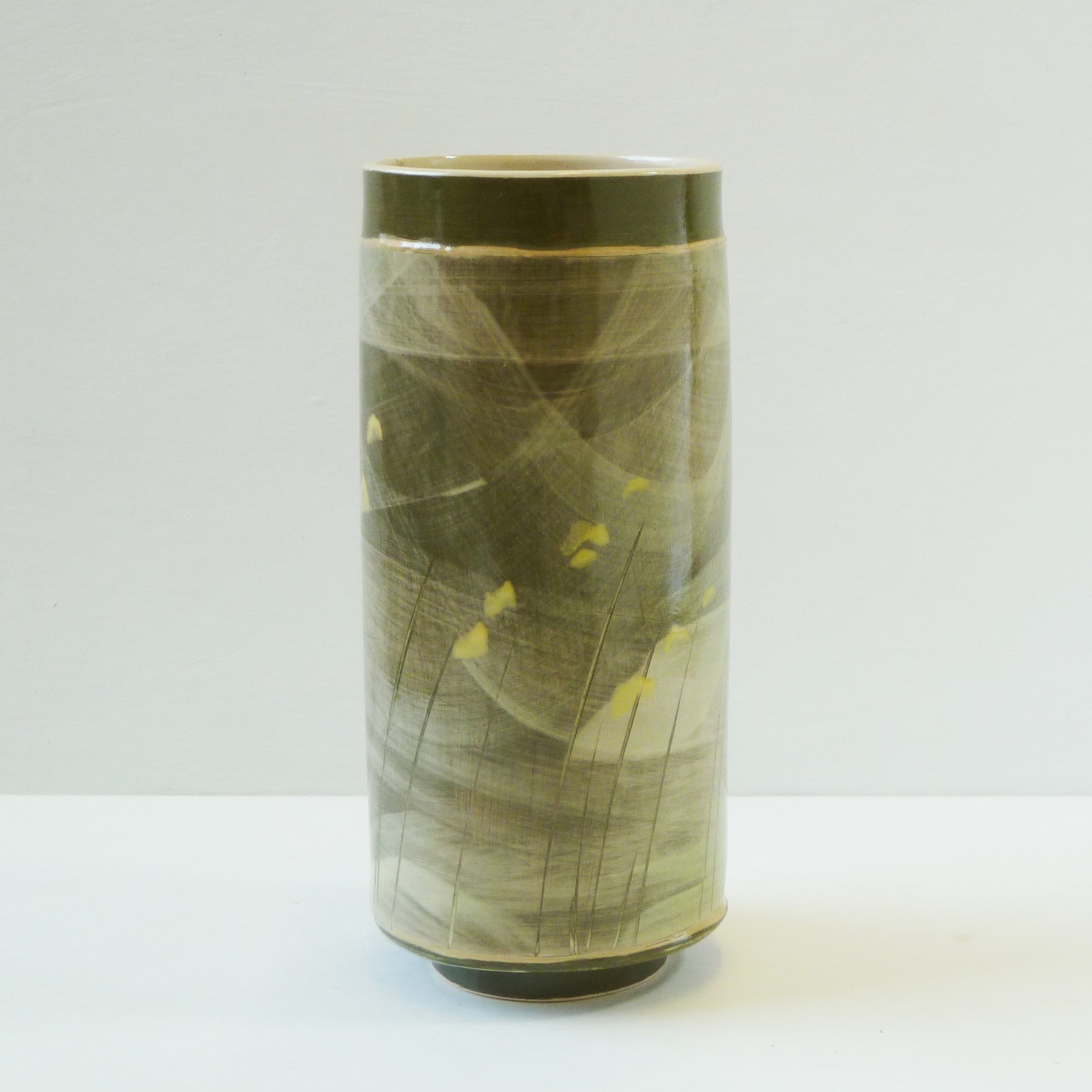 Slim Vase (MV140), handbuilt ceramic created by Emily-Kriste Wilcox, available from Padstow Gallery, Cornwall