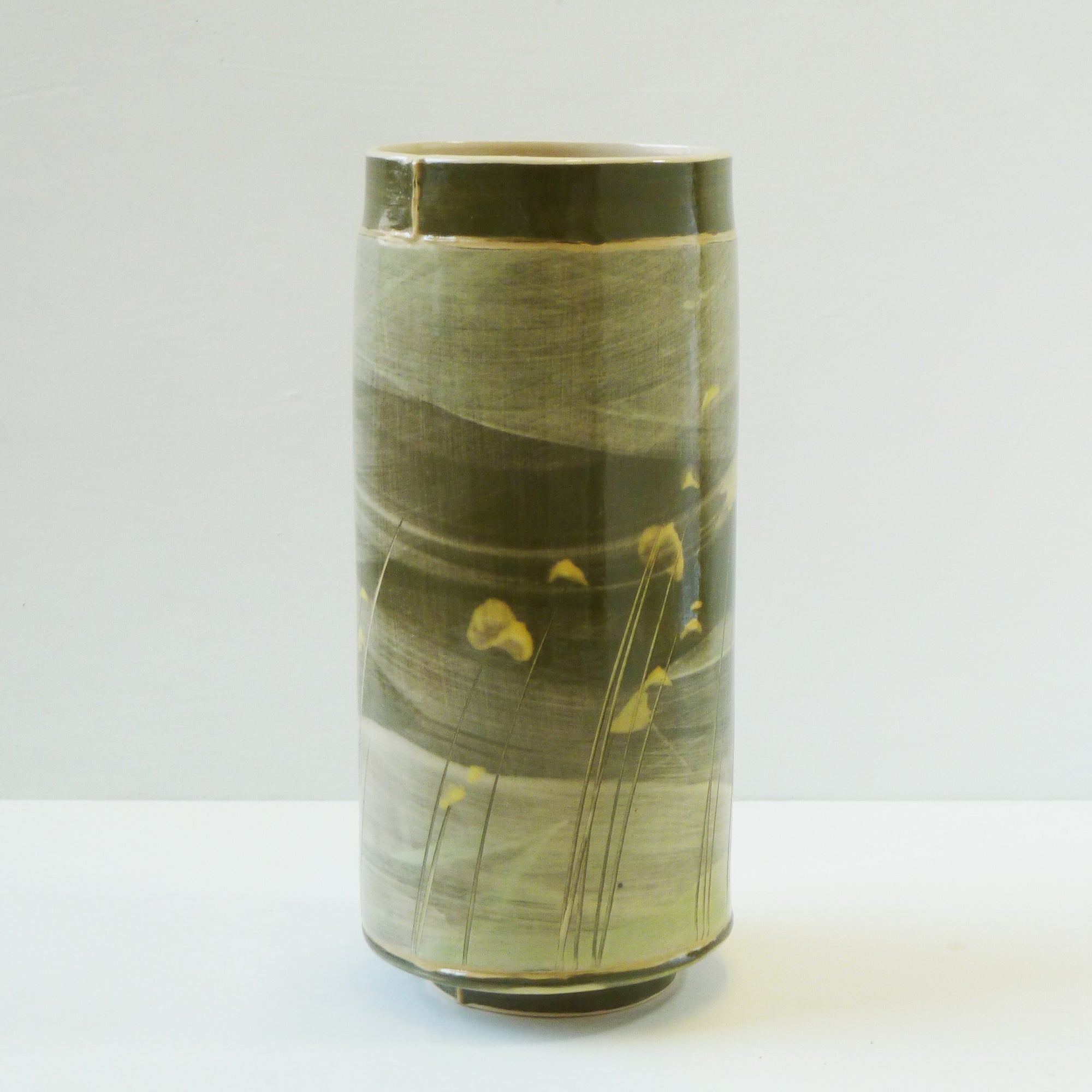 Slim Vase (MV141), handbuilt ceramic created by Emily-Kriste Wilcox, available from Padstow Gallery, Cornwall