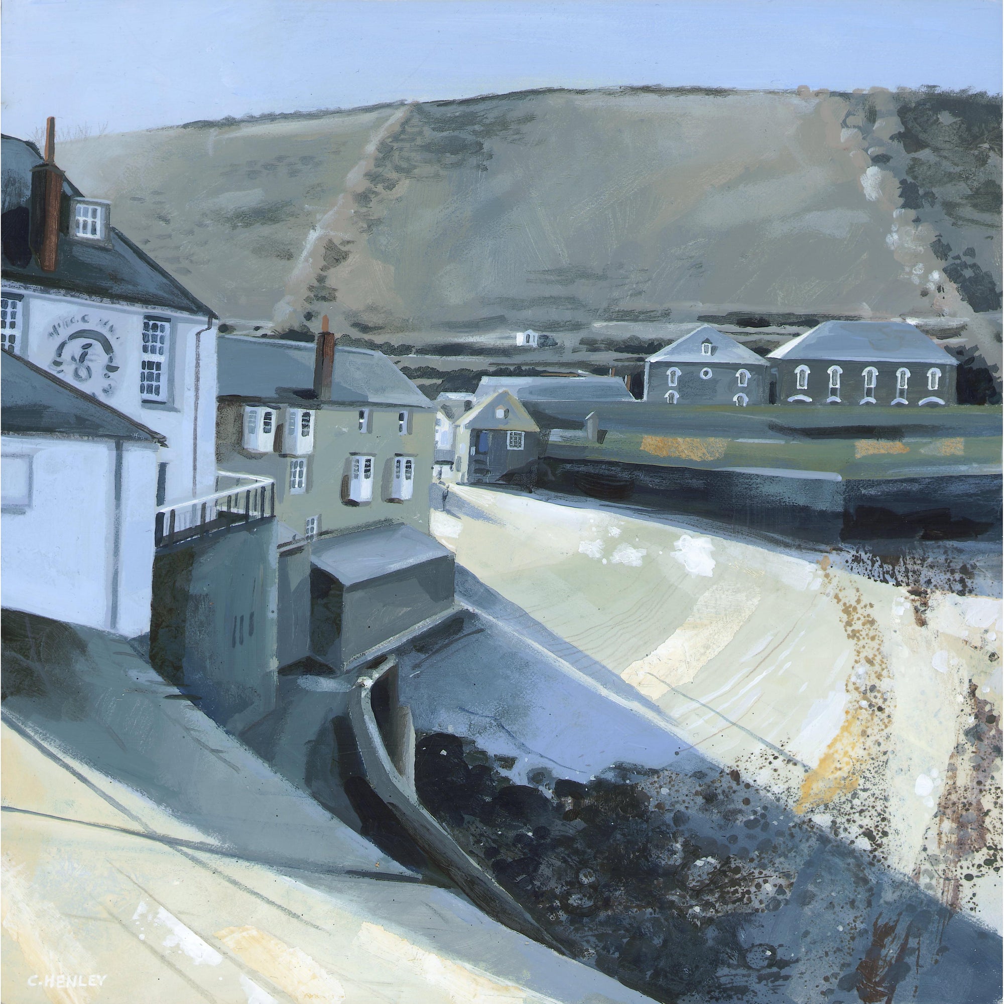 February Light, Port Isaac, by Claire Henley, available at Padstow Gallery, Cornwall