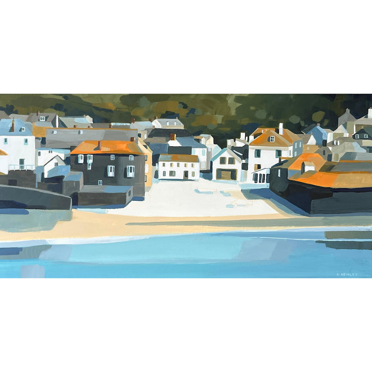 &#39;From the Sea, Port Isaac&#39; a mixed media original by Claire Henley, available at Padstow Gallery, Cornwall