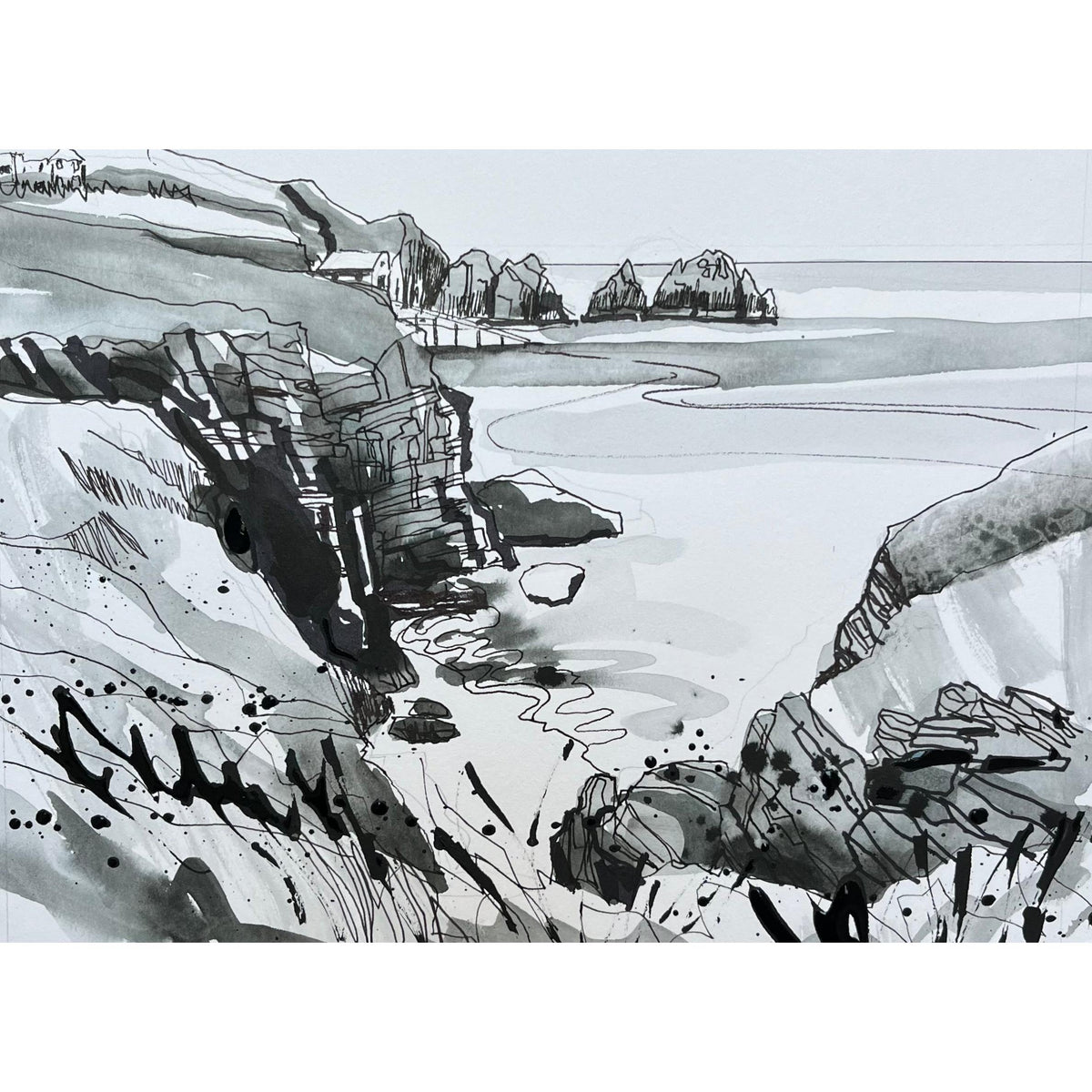 Mother Ivey's Bay by Lucy Davies available at Padstow Gallery, Cornwall