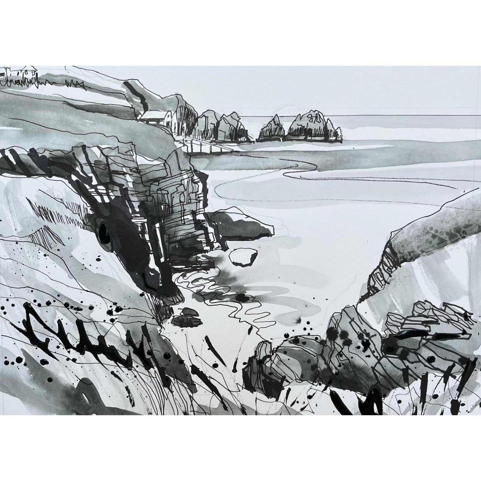 Mother Ivey's Bay by Lucy Davies available at Padstow Gallery, Cornwall