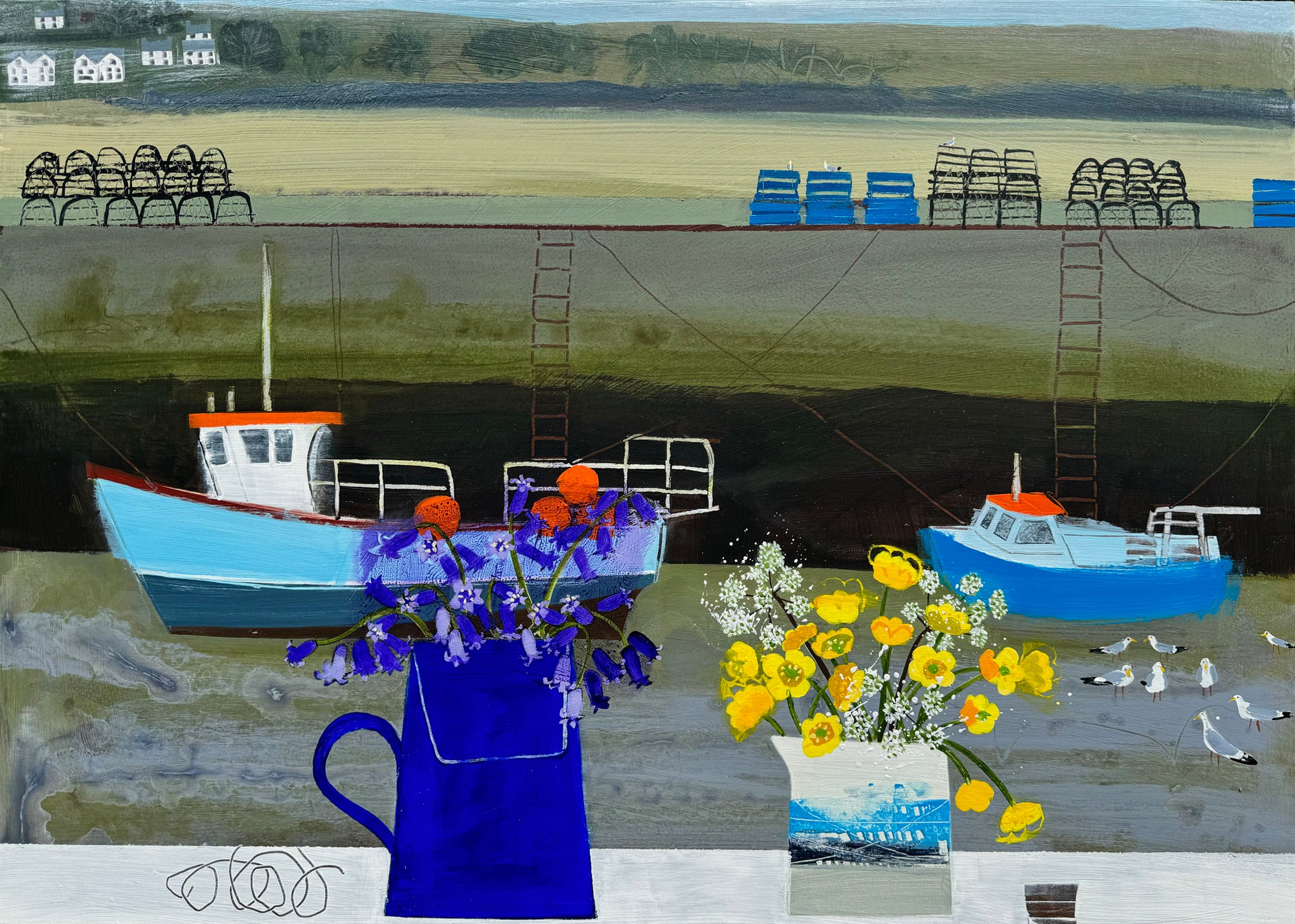 Back in Padstow by Emma Dunbar available at Padstow Gallery Cornwall