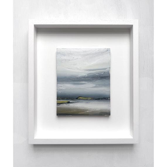 'Soft Silver Sky' oil original painting by Georgia Hart, available at Padstow Gallery, Cornwall