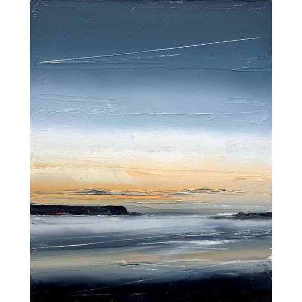 'Last Light Stepper' oil original painting by Georgia Hart, available at Padstow Gallery, Cornwall