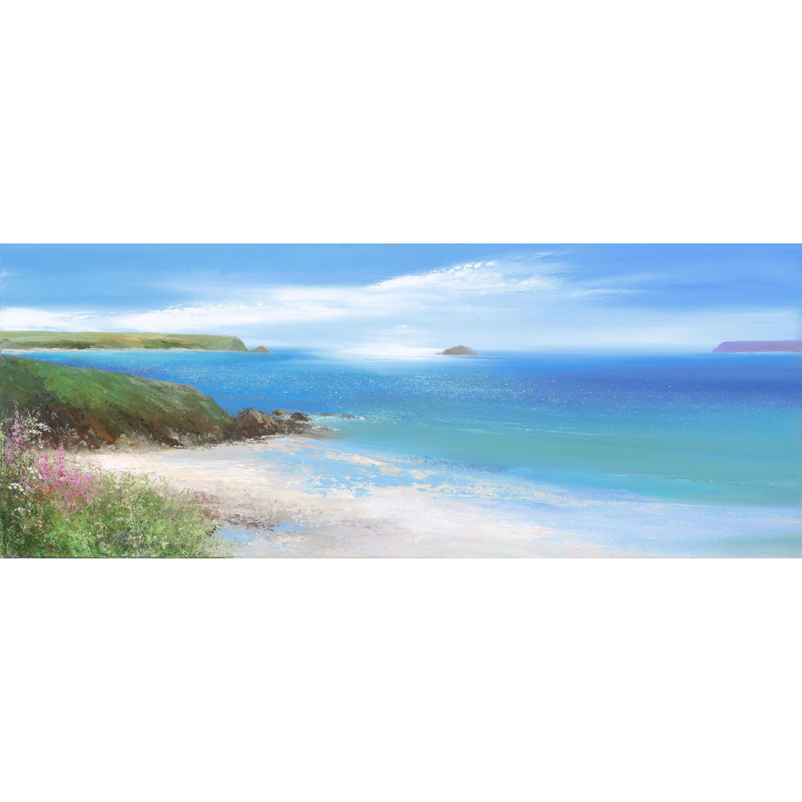 Beautiful Collours at Daymer Bay, oil painting by Amanda Hoskin available at Padstow Gallery, Cornwall