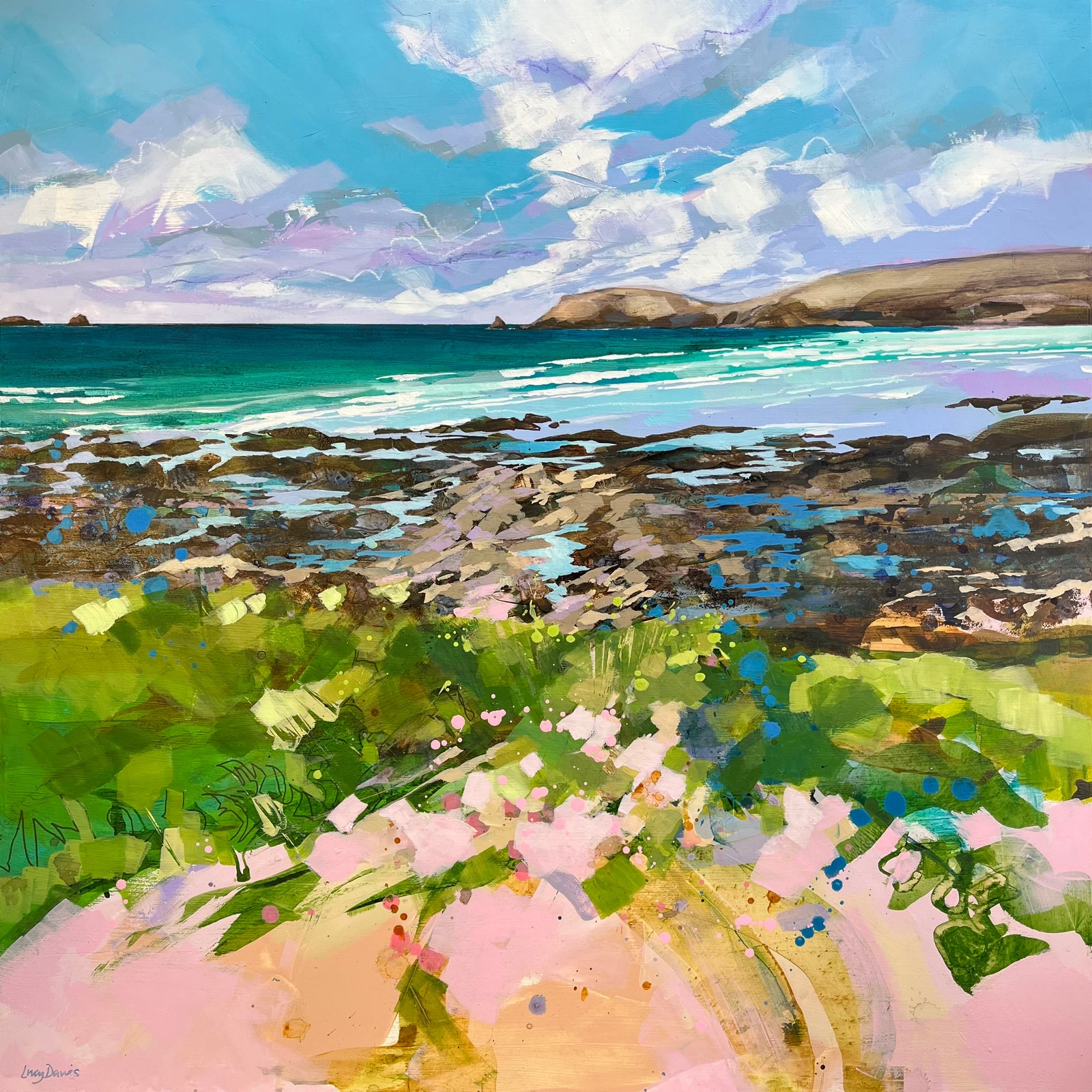 From The Cliffs At Booby's Bay by Lucy Davies available at Padstow Gallery, Cornwall