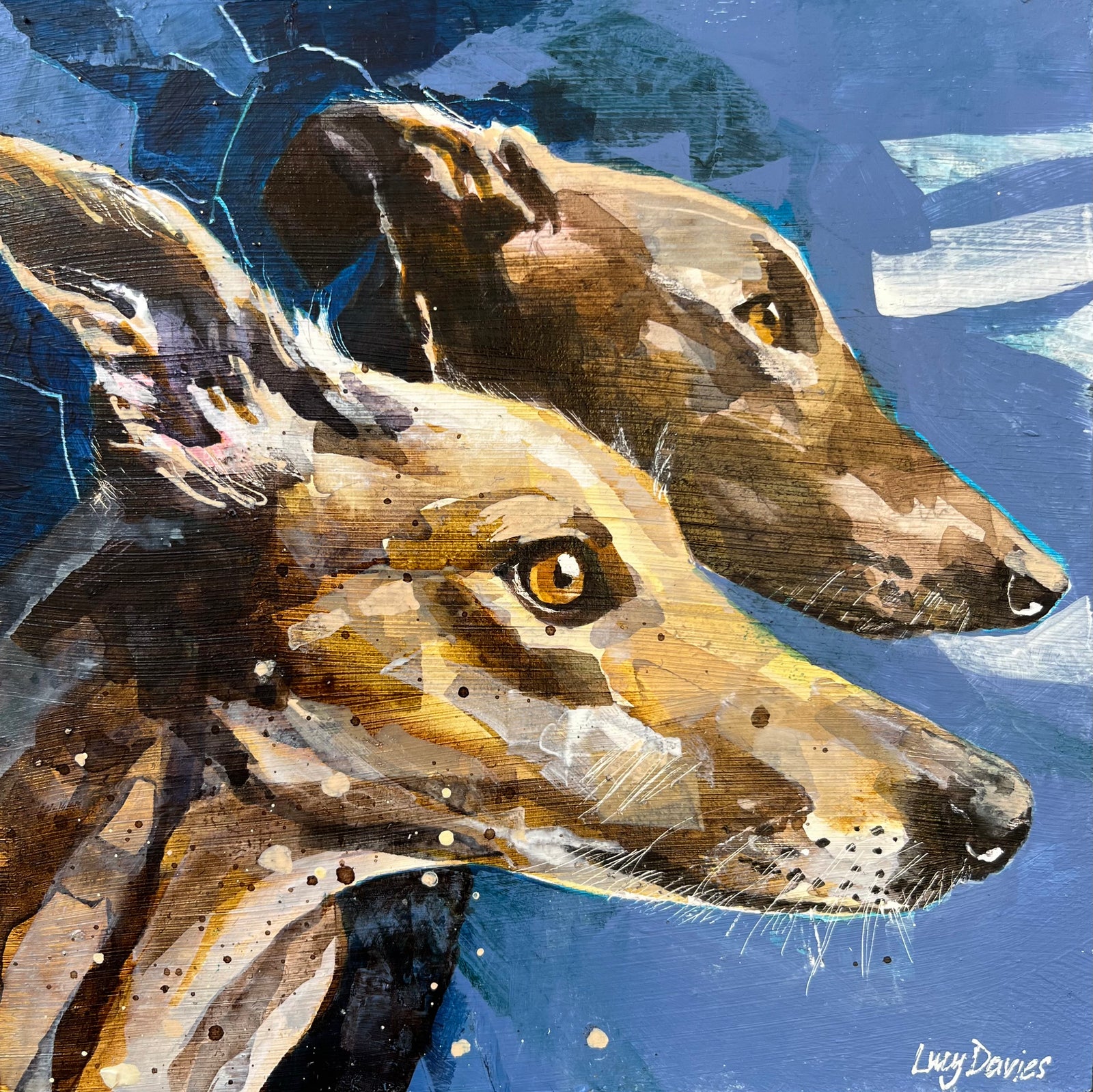 Burt and Bran by Lucy Davies available at Padstow Gallery, Cornwall