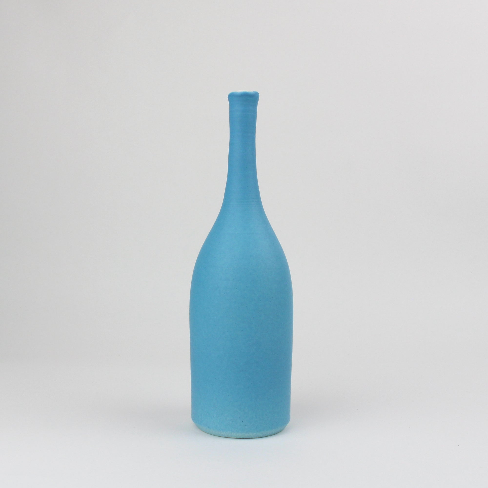 LB174 Bright Turquoise Bottle by Lucy Burley, available at Padstow Gallery, Cornwall