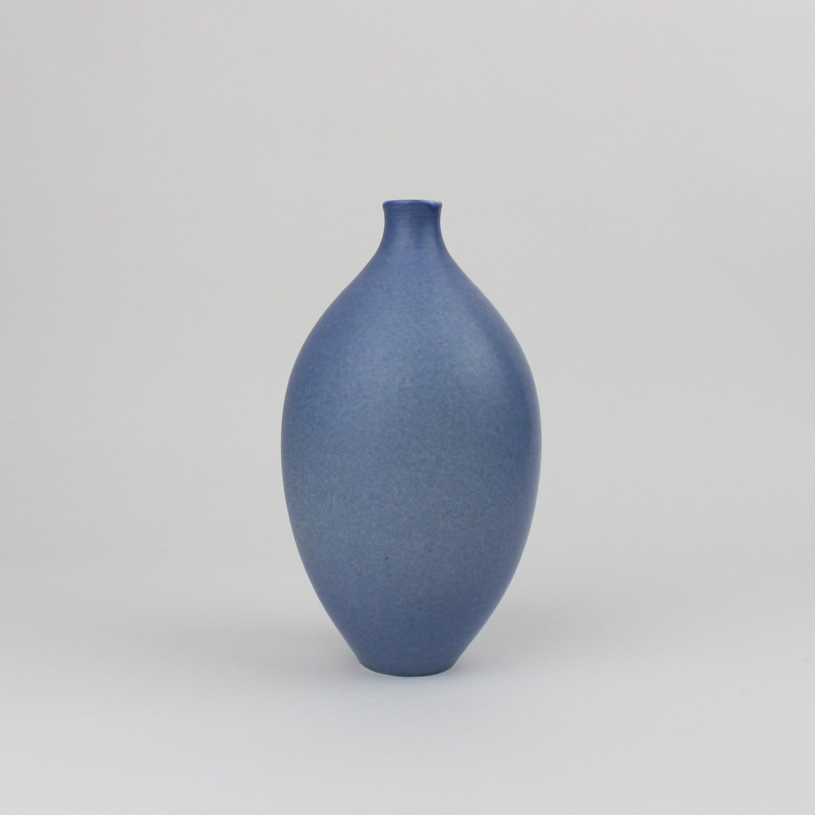 LB179 Sea Blue Oval Vase by Lucy Burley, available at Padstow Gallery, Cornwall