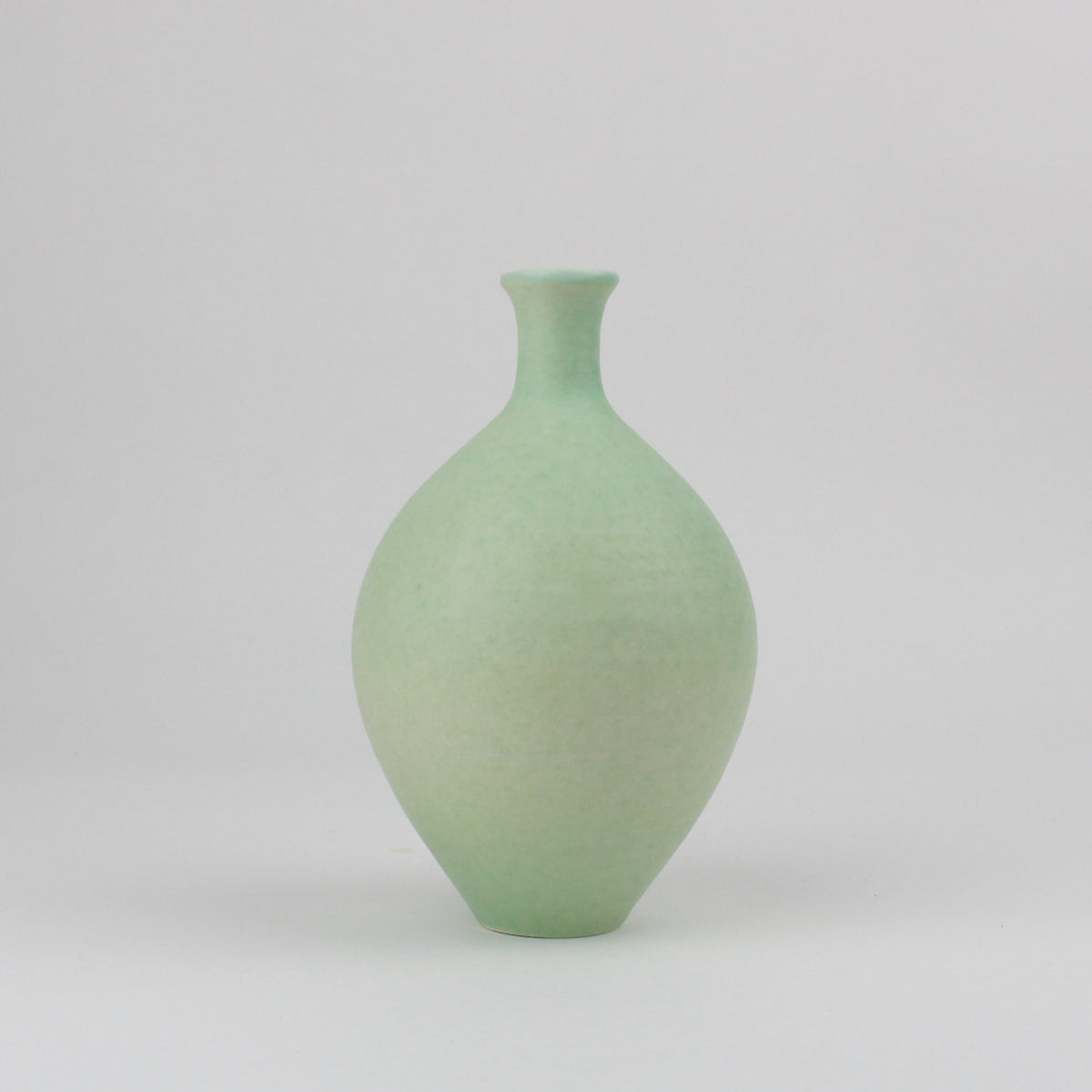 LB181 Duck Egg Oval Vase by Lucy Burley, available at Padstow Gallery, Cornwall