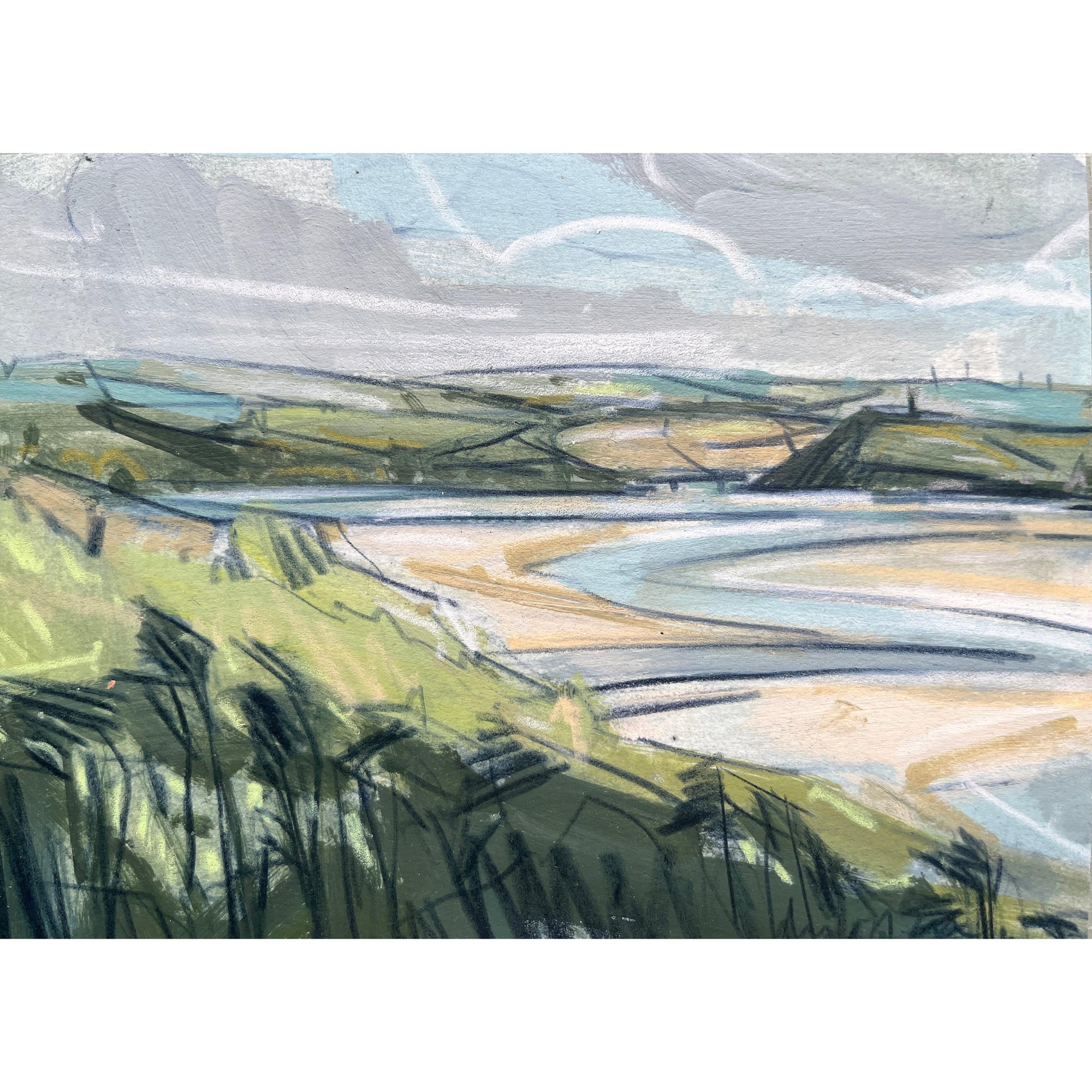 Low Tide From The Other Side by Imogen Bone, available at Padstow Gallery, Cornwall
