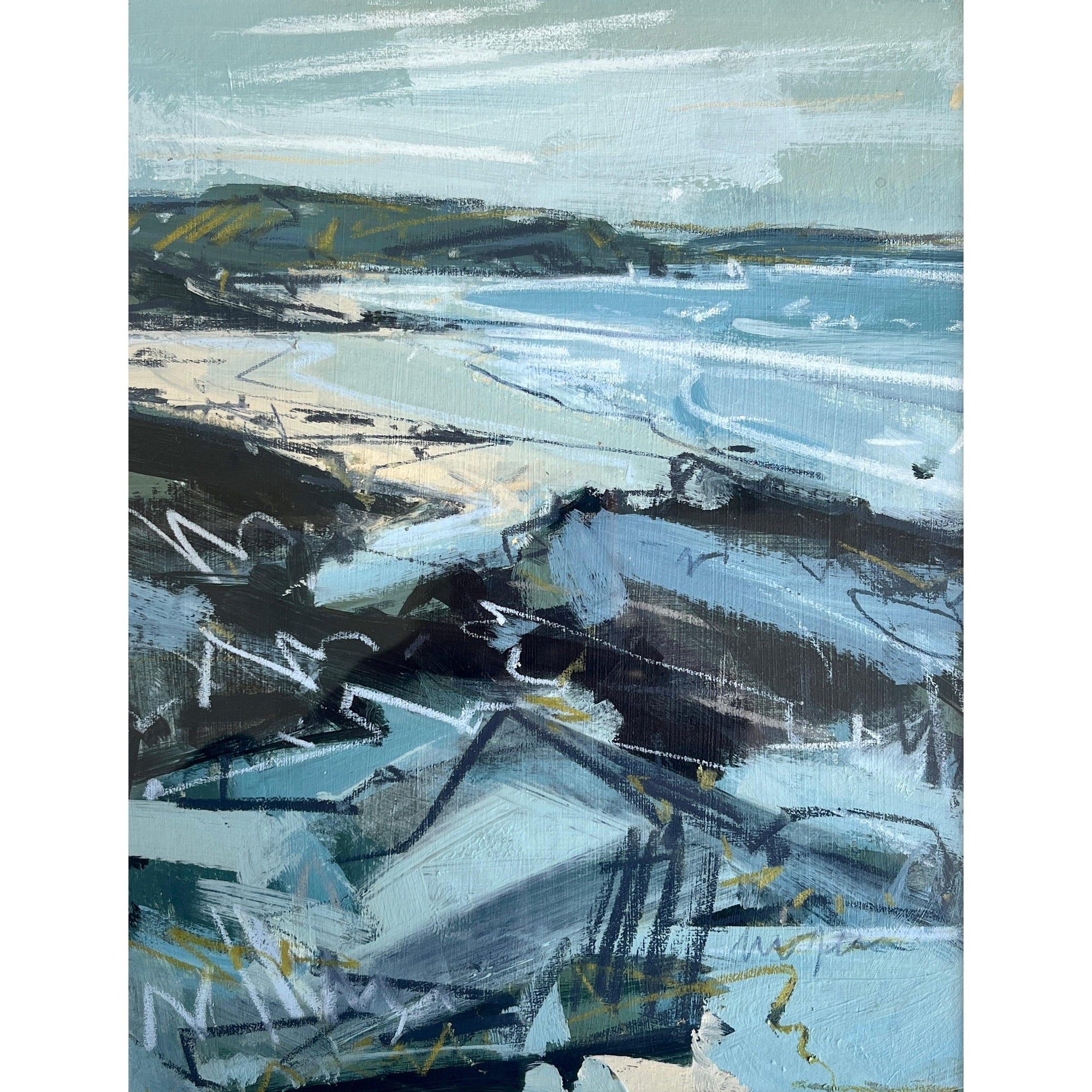 Mid Tide At Booby's Bay by Imogen Bone, available at Padstow Gallery, Cornwall