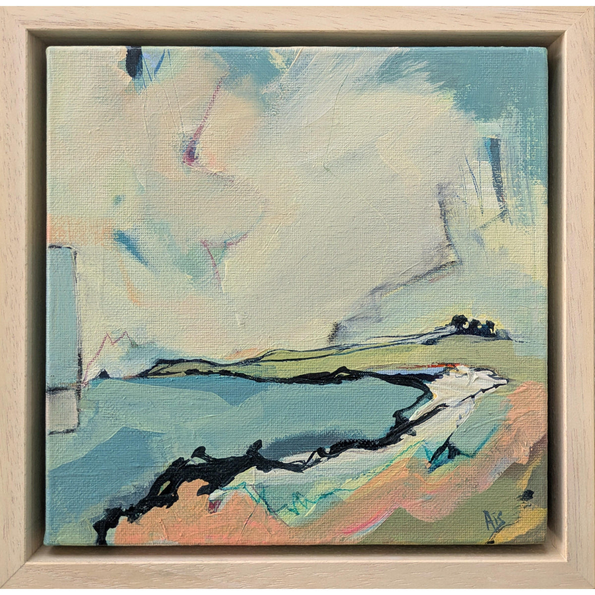 Oh The Joy, mixed media original by Aisleigh Anne, available at Padstow Gallery, Cornwall.