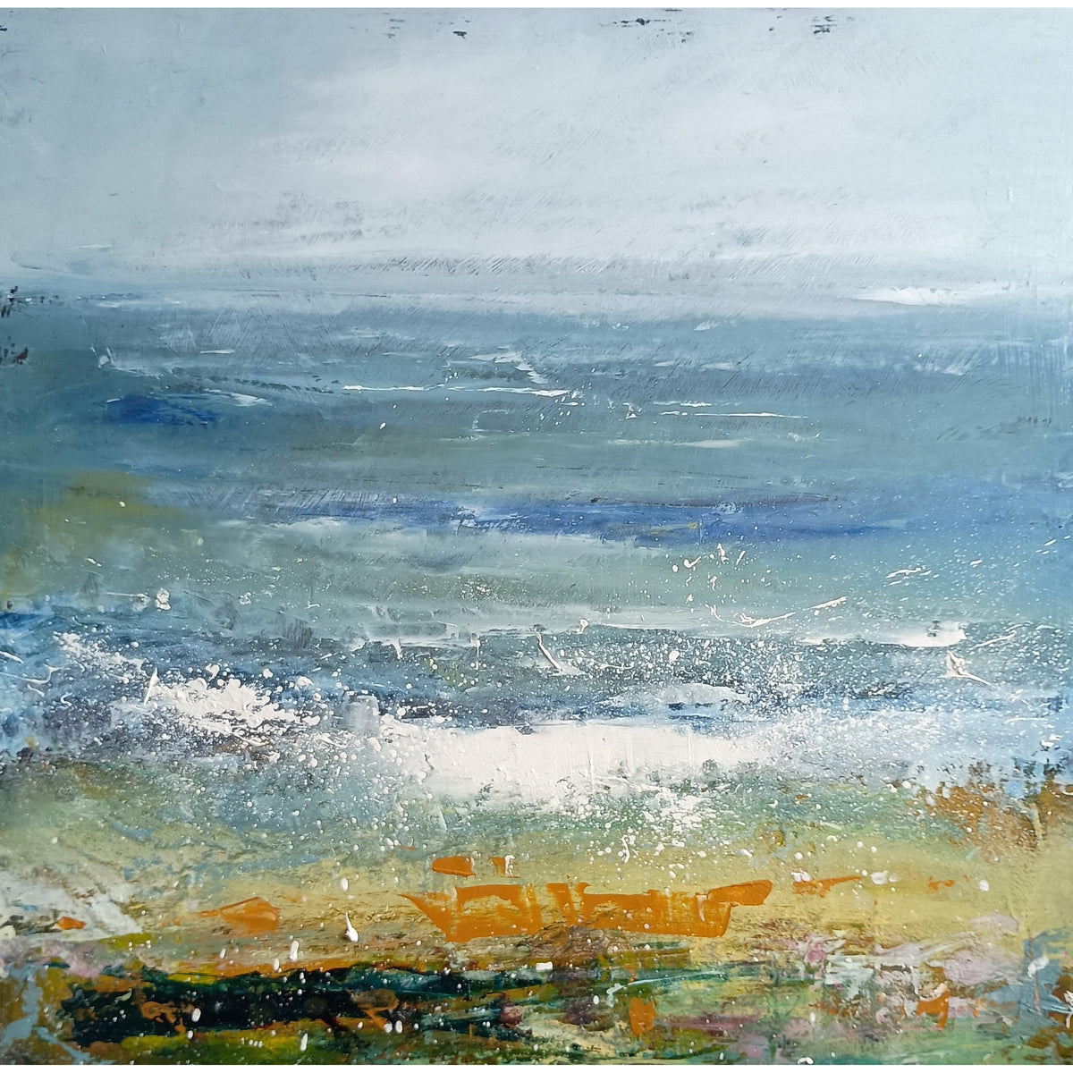Porthmeor Tide rising by Ian Rawnsley available at Padstow Gallery, Cornwall