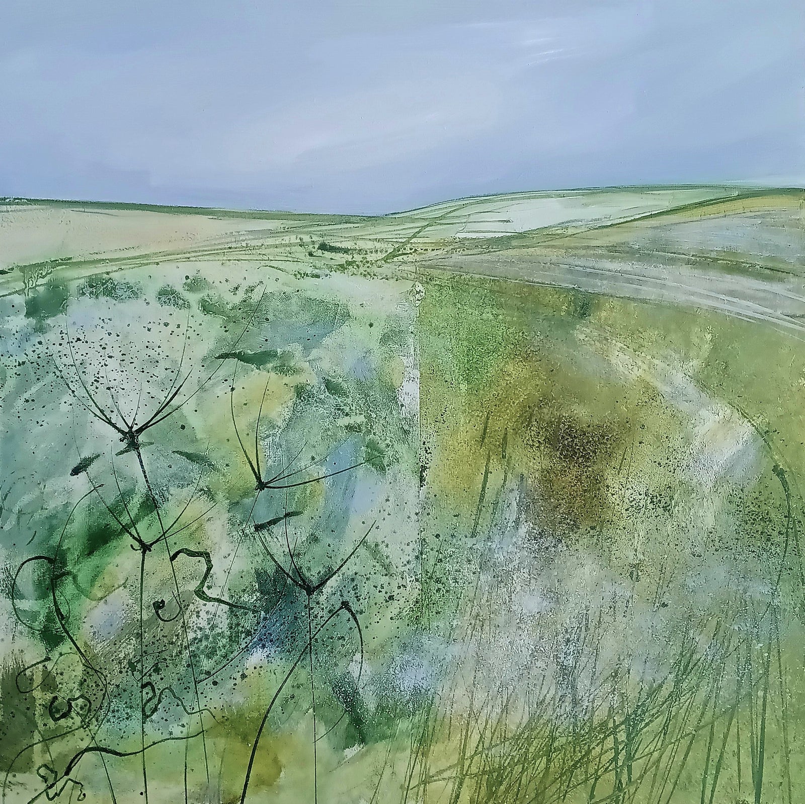 The old droveways, an oil original by Ruth Taylor available at Padstow Gallery, Cornwall