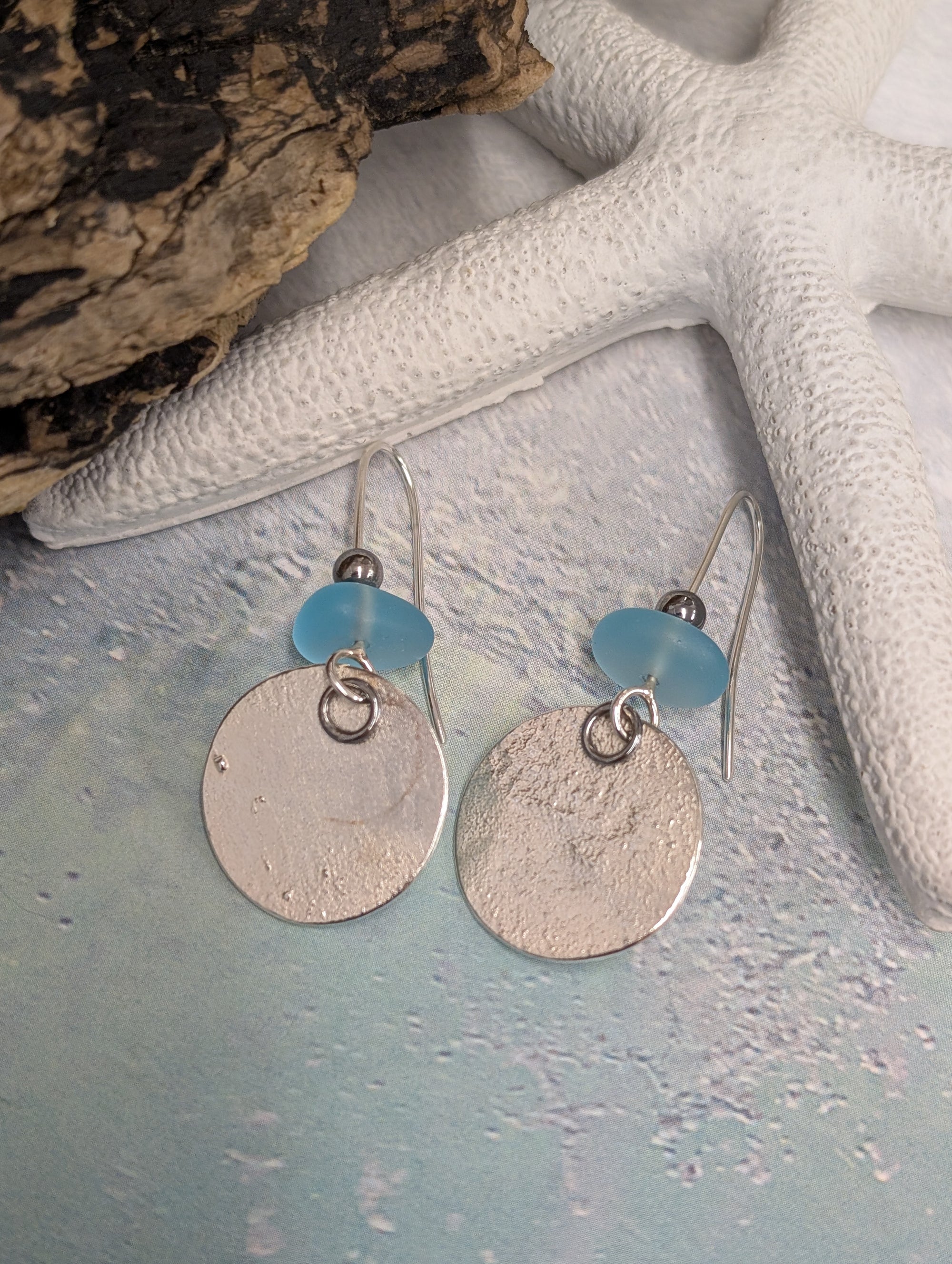 Ea286 Silver Drop Earrings by Sandra Austin available at Padstow Gallery Cornwall