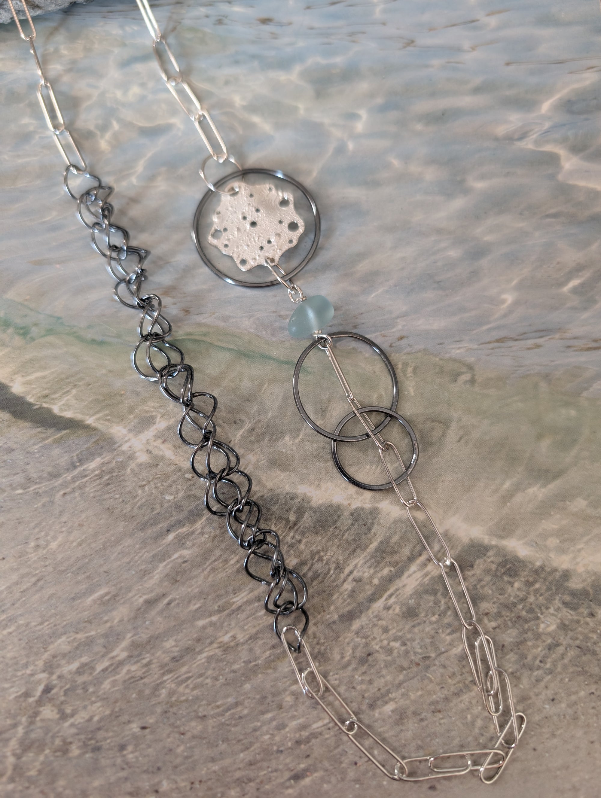 SA N54 Handmade Silver Necklace by Sandra Austin available at Padstow Gallery Cornwall