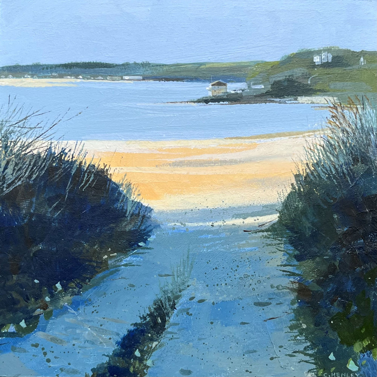 Shady Path to Porthilly by Claire Henley available at Padstow Gallery, Cornwall