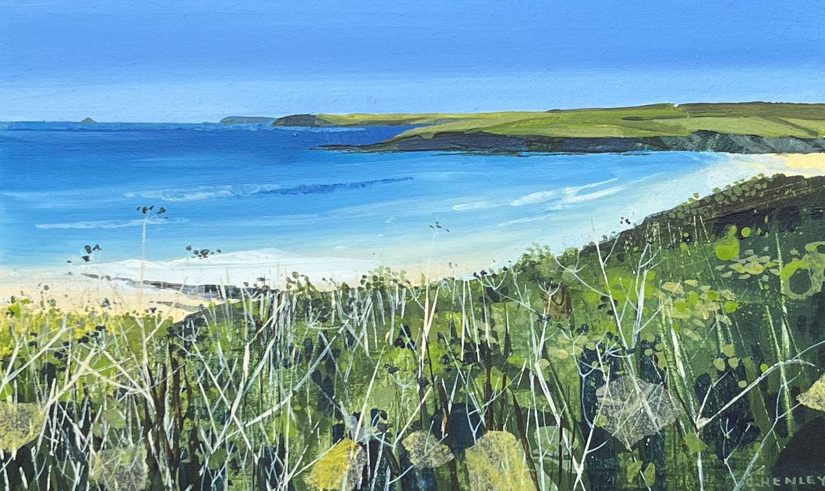 Trevone Bay by Claire Henley available at Padstow Gallery, Cornwall