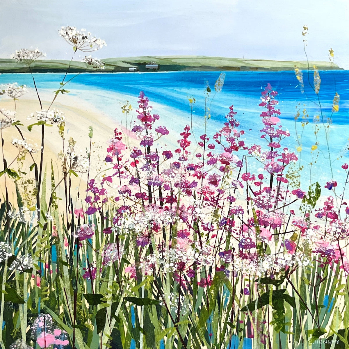 Walking to Hawkers Cove by Claire Henley, available at Padstow Gallery, Cornwall