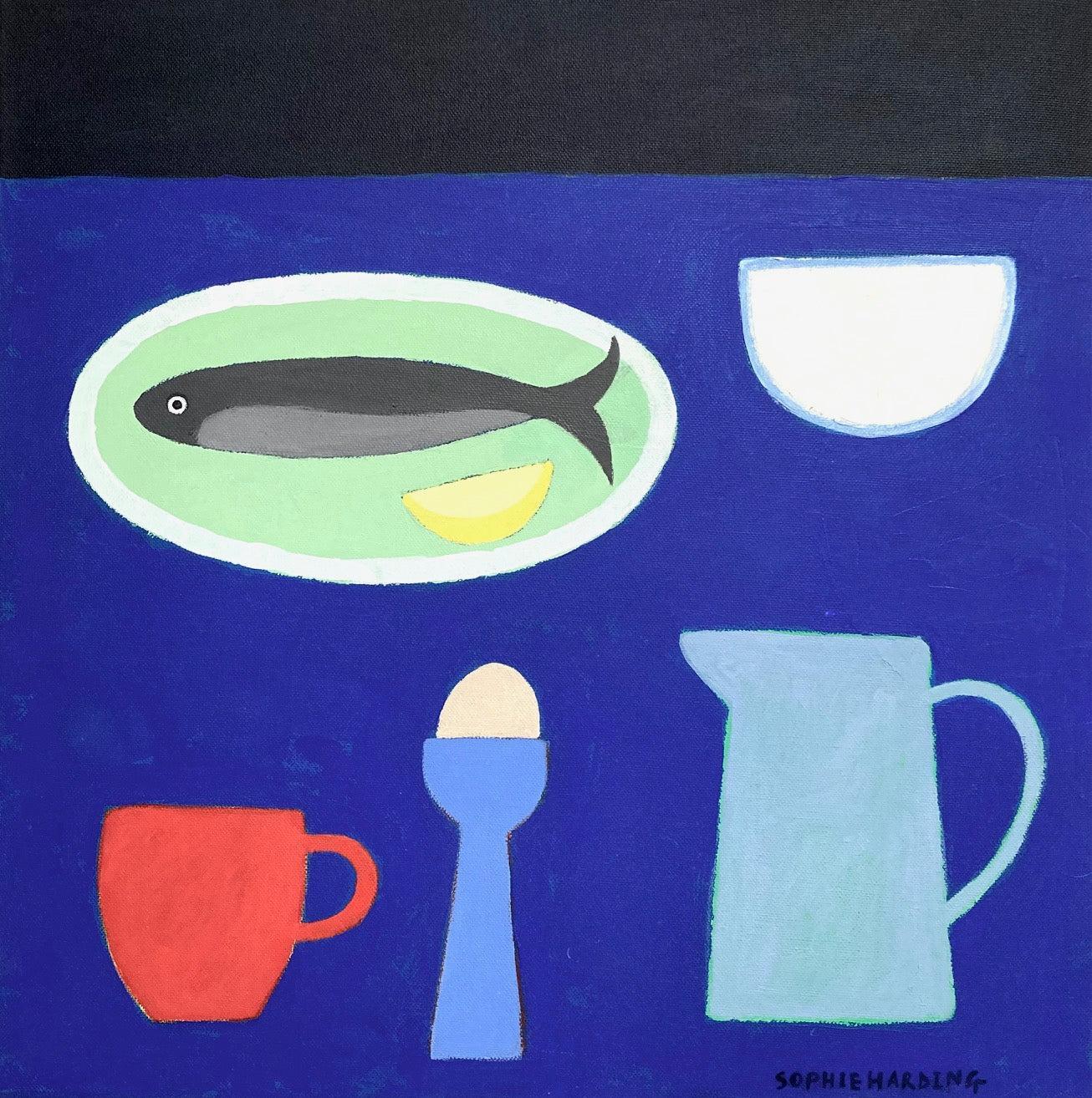 Fish, Dish, Cup, Eggcup and Jug by Sophie Harding available at Padstow Gallery, Cornwall