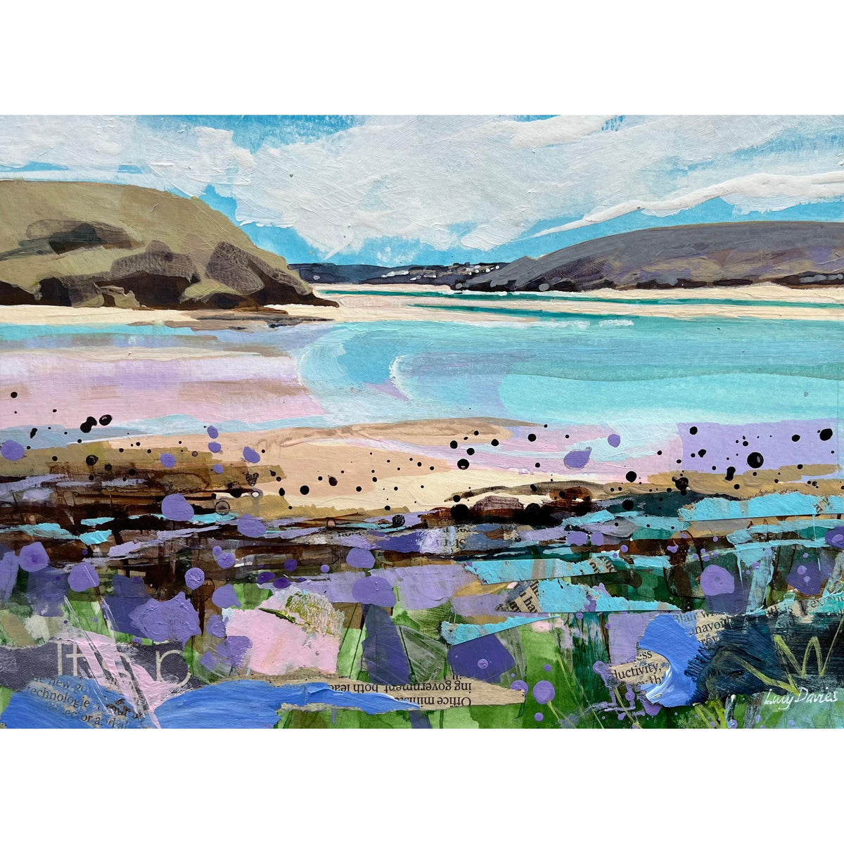 Brea Hill, Daymer Bay by Lucy Davies available at Padstow Gallery, Cornwall